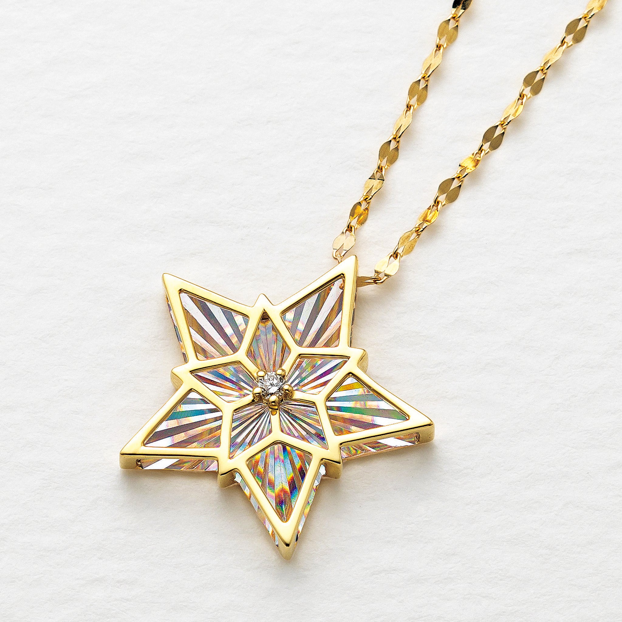 【限定5点】ダイヤモンド K18ネックレス(星モチーフ/4月誕生石)《25V02002》