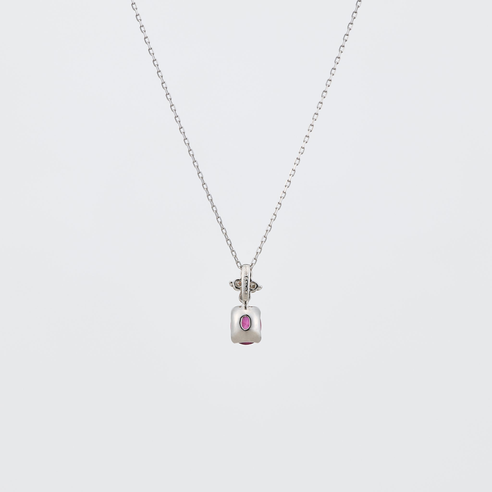 ルビー/ダイヤモンド プラチナネックレス(7月誕生石)《25V02007》