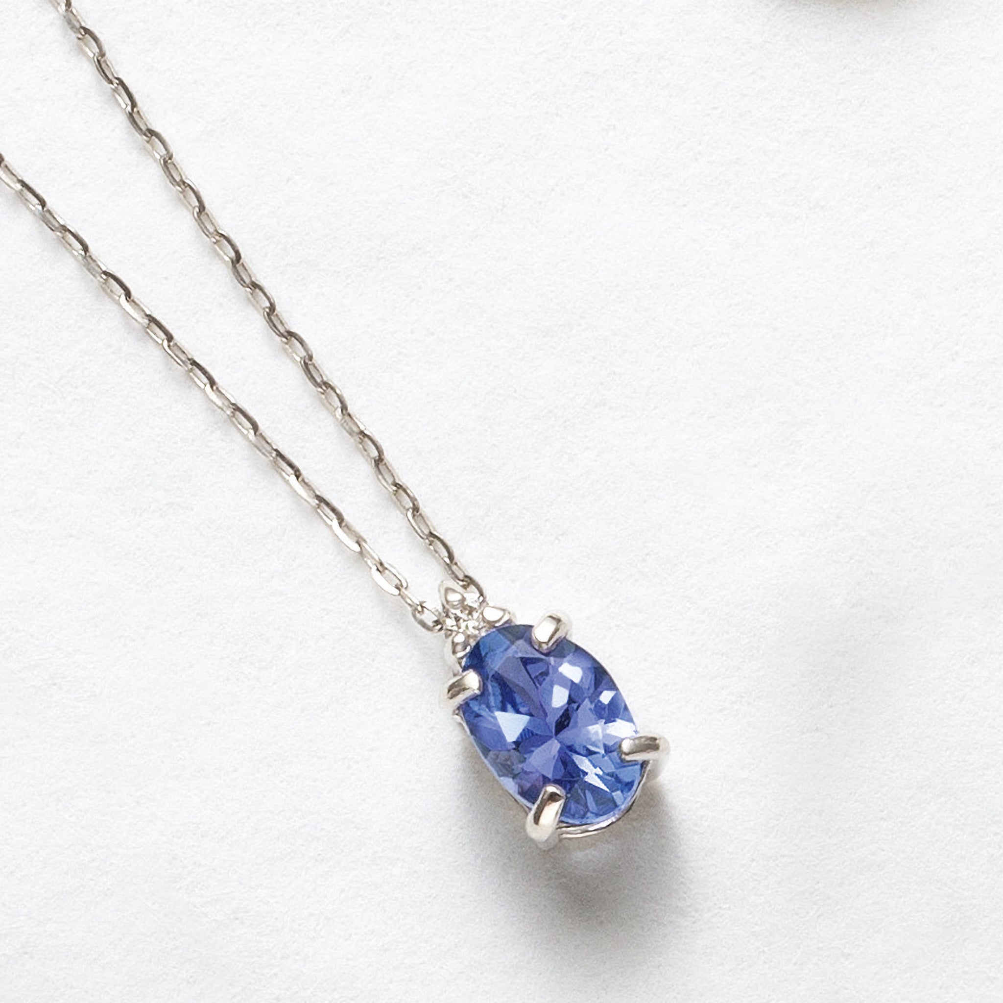 タンザナイト/ダイヤモンド プラチナネックレス(12月誕生石)《25V02204》