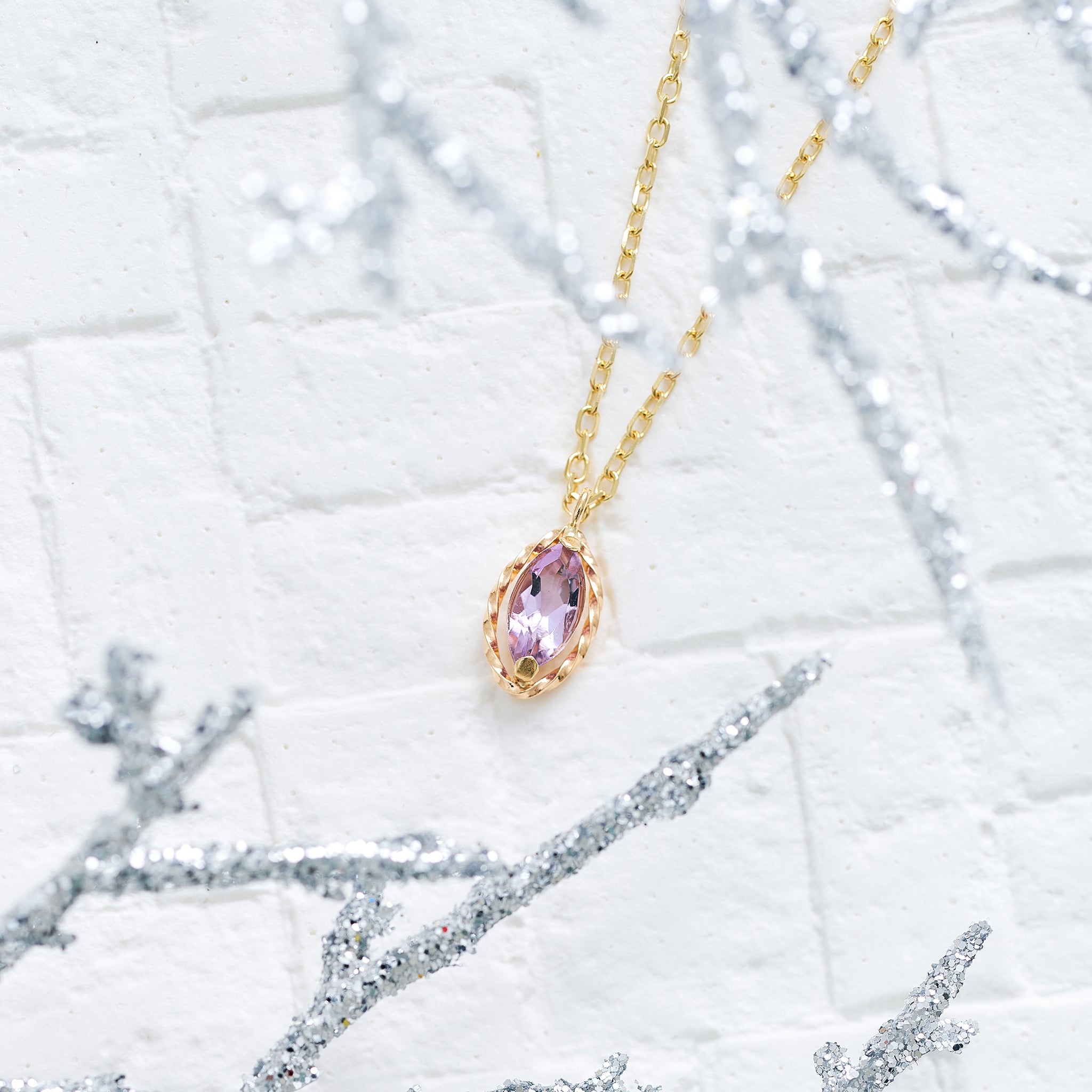 アメシスト K10ネックレス(2月誕生石)《25V02309》