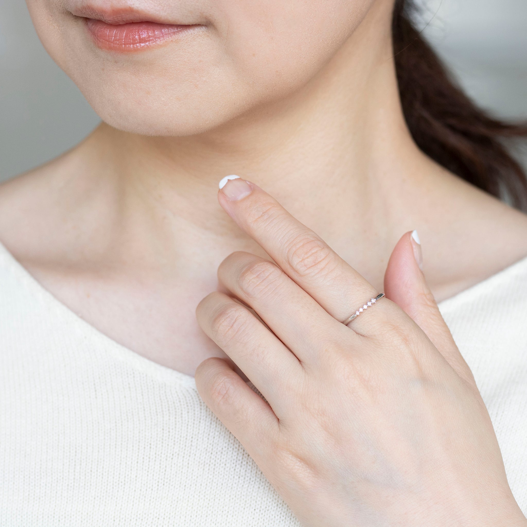 ダイヤモンド プラチナリング(4月誕生石)《25V02408》