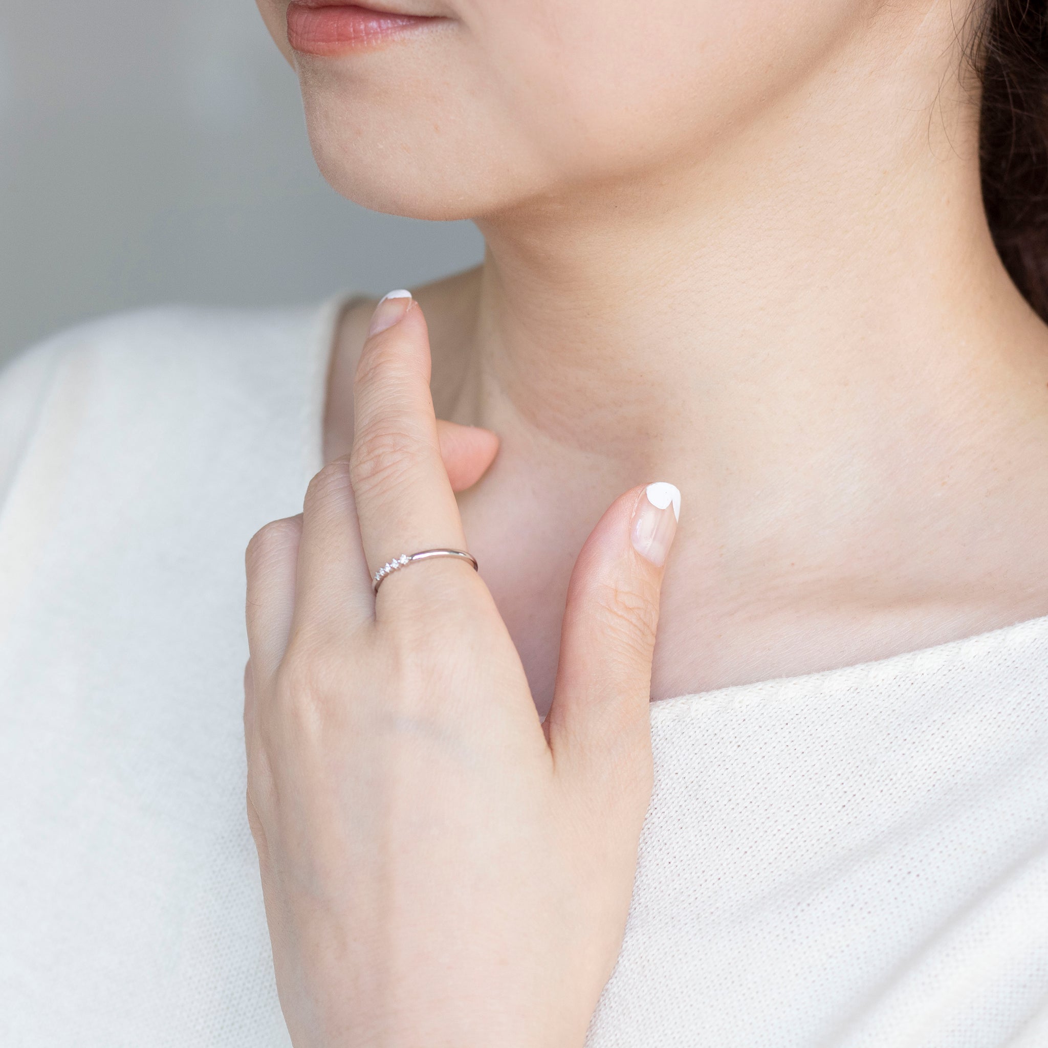 ダイヤモンド プラチナリング(4月誕生石)《25V02408》