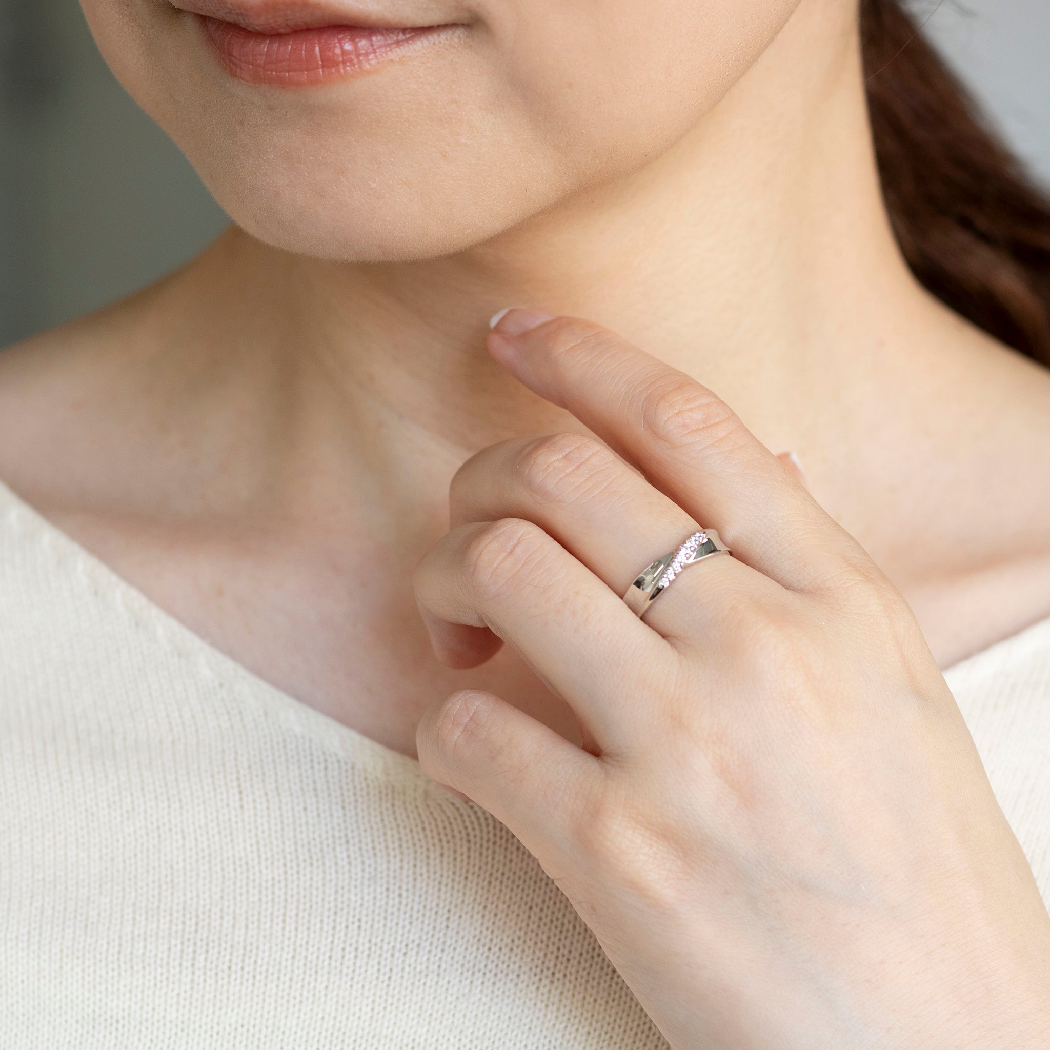 ダイヤモンド プラチナリング(4月誕生石)《25V02409》