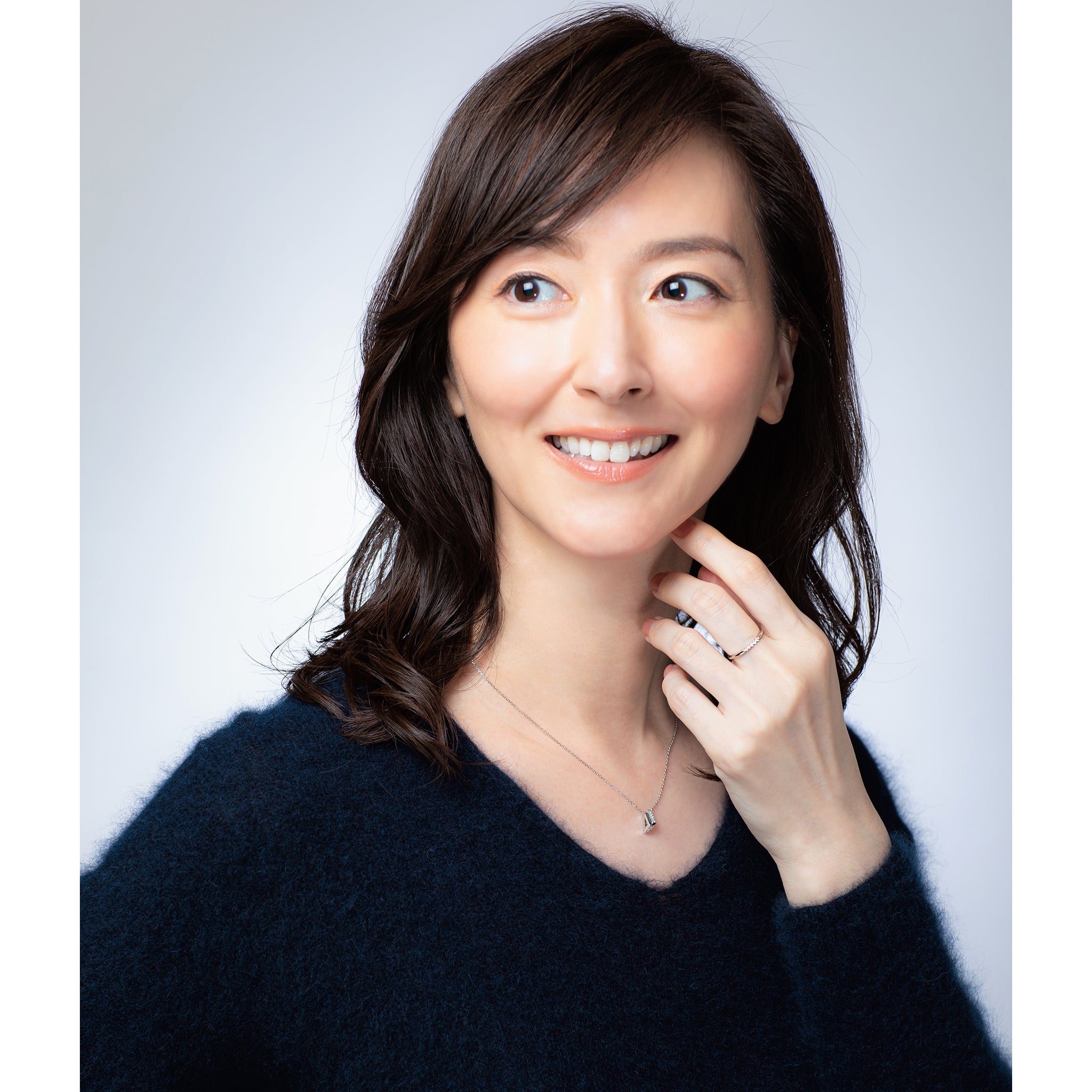 ダイヤモンド プラチナネックレス(4月誕生石)《25V02410》