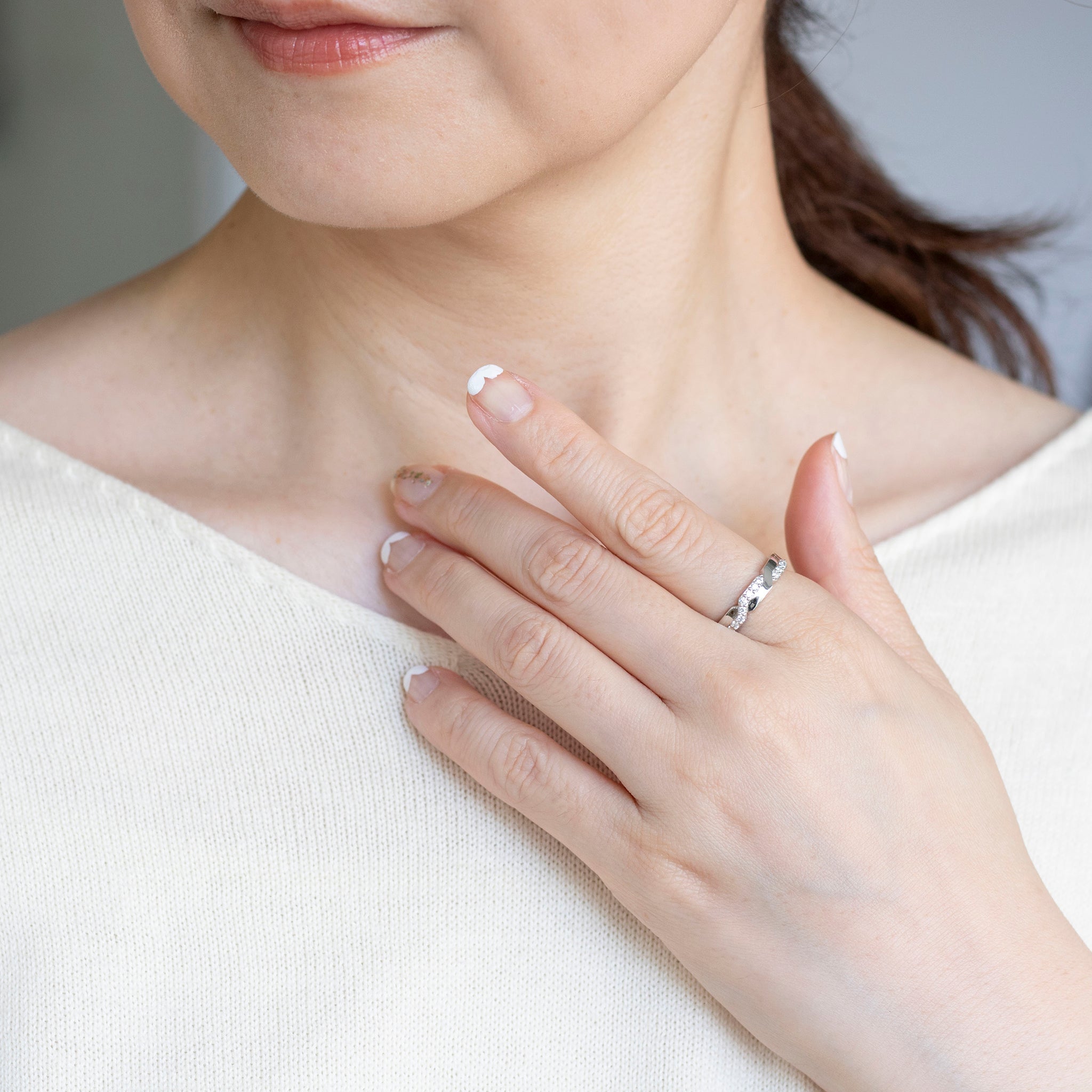 ダイヤモンド プラチナリング(4月誕生石)《25V02411》