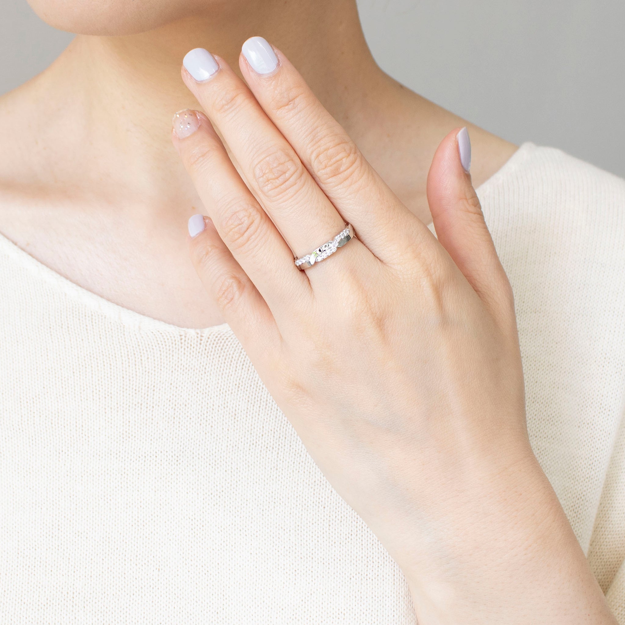 ダイヤモンド プラチナリング(4月誕生石)《25V02411》