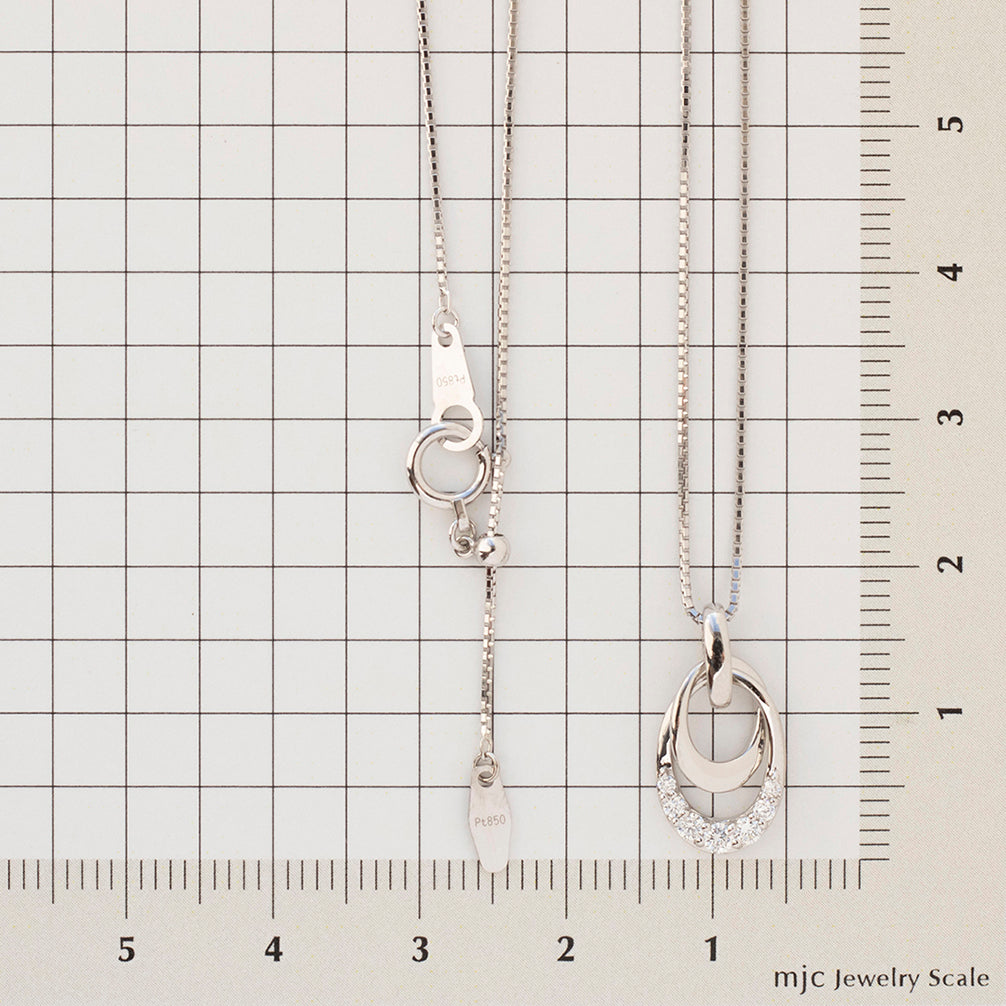 ダイヤモンド プラチナネックレス(4月誕生石)《25V02501》