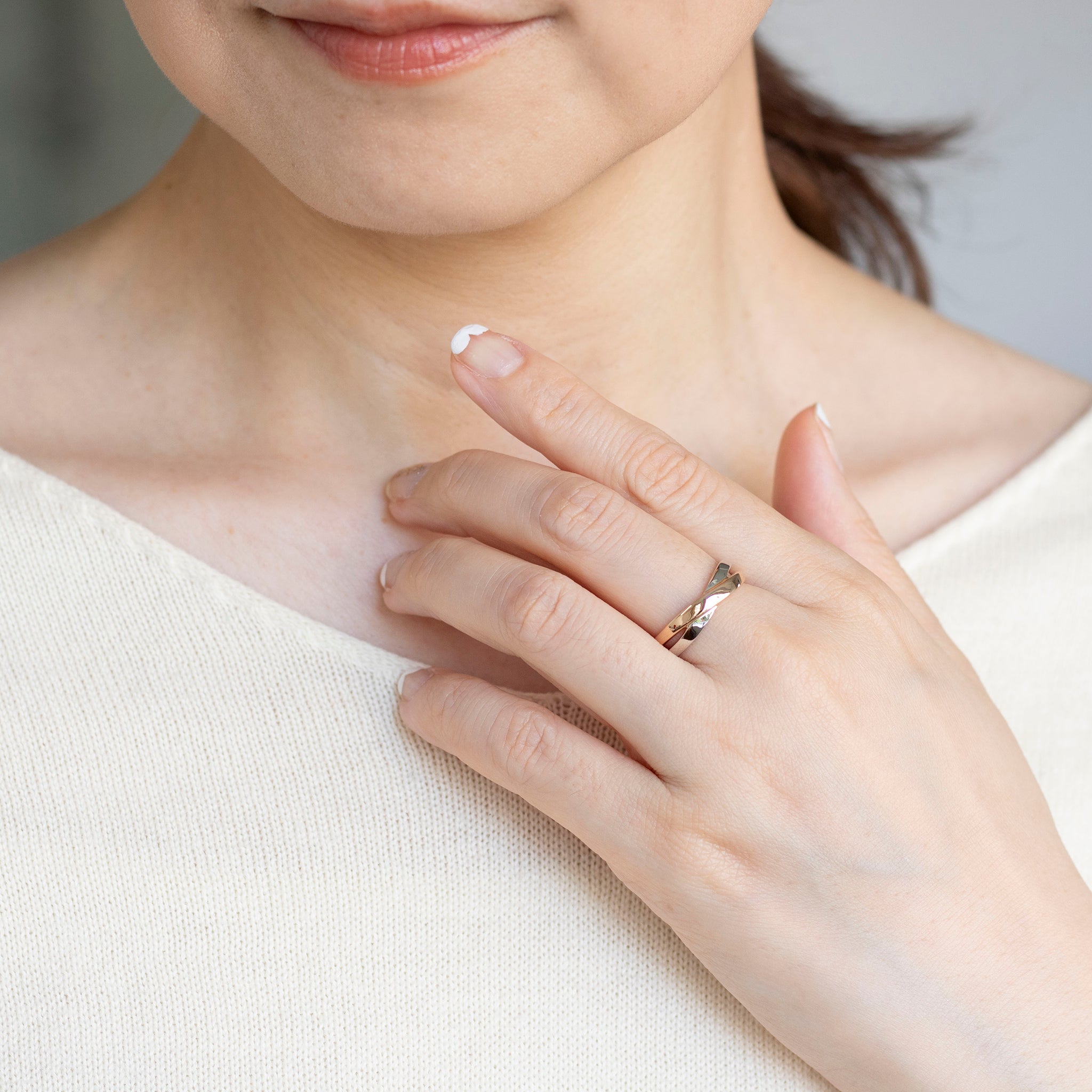 プラチナ/K18リング(コンビカラー)《25V02505》