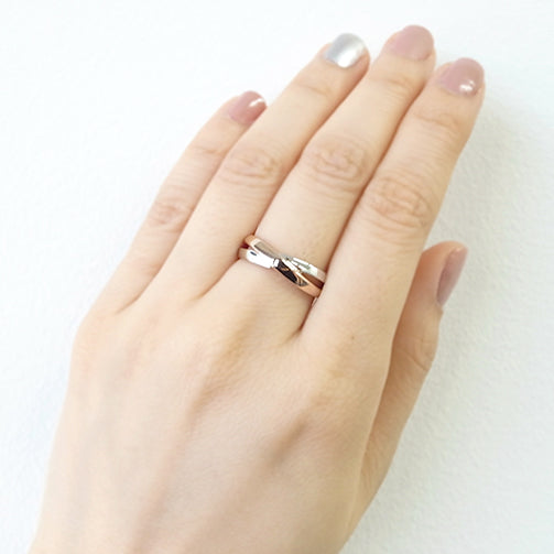 プラチナ/K18リング(コンビカラー)《25V02505》