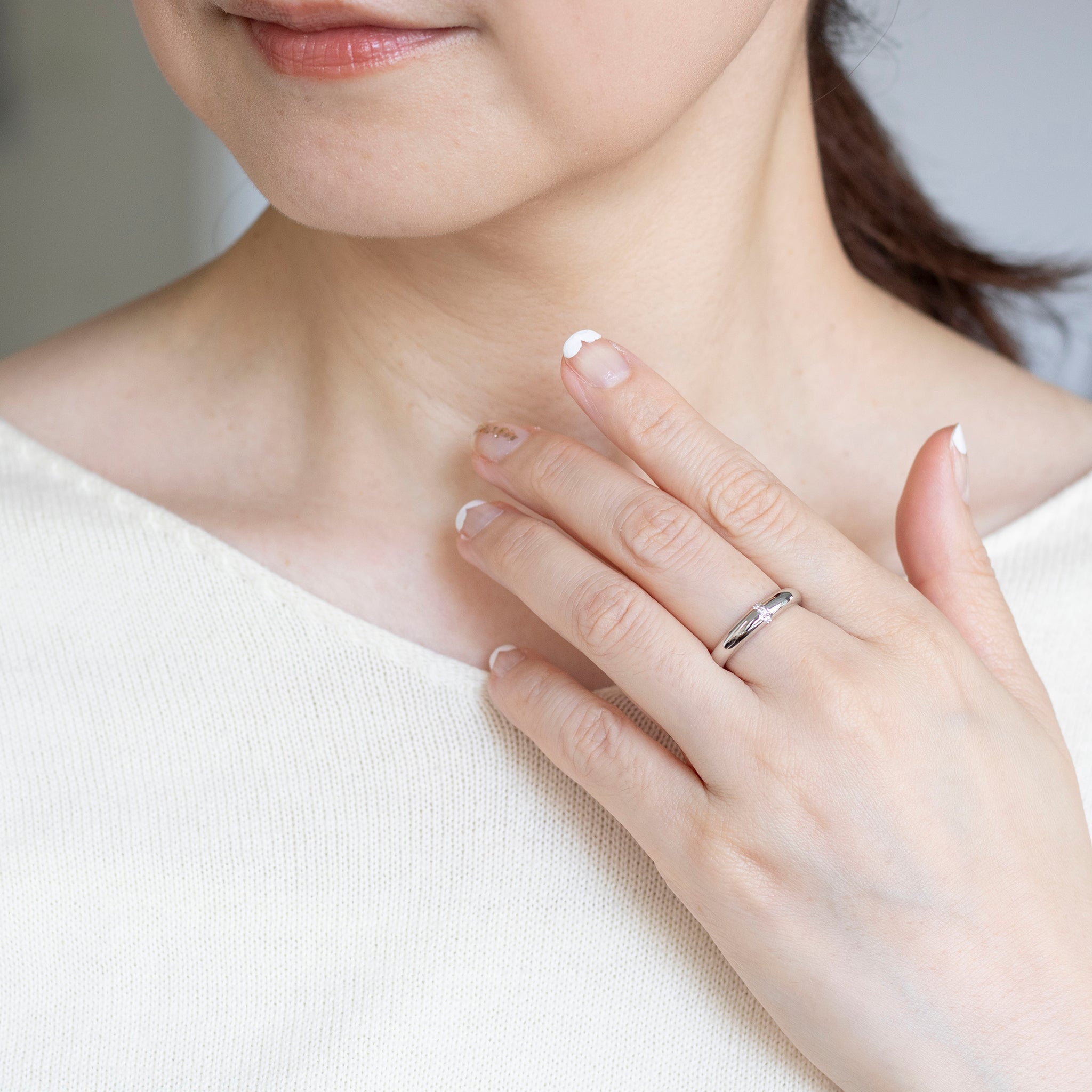 ダイヤモンド プラチナリング(4月誕生石)《25V02509》