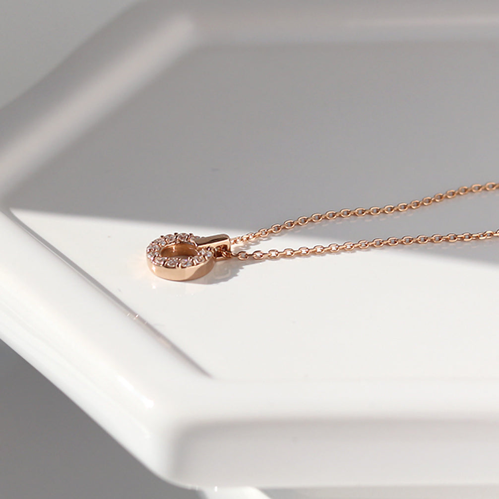 ダイヤモンド K18ネックレス(4月誕生石)《25V02607》