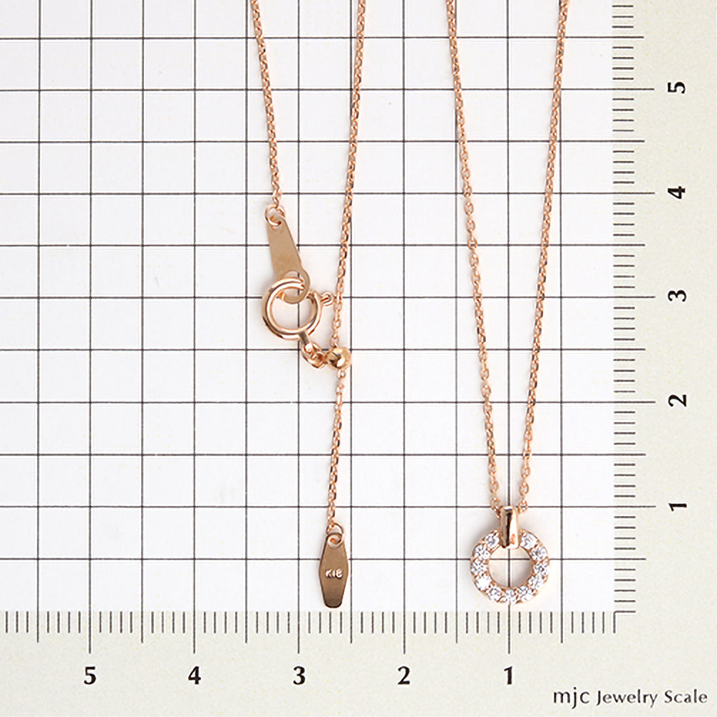 ダイヤモンド K18ネックレス(4月誕生石)《25V02607》