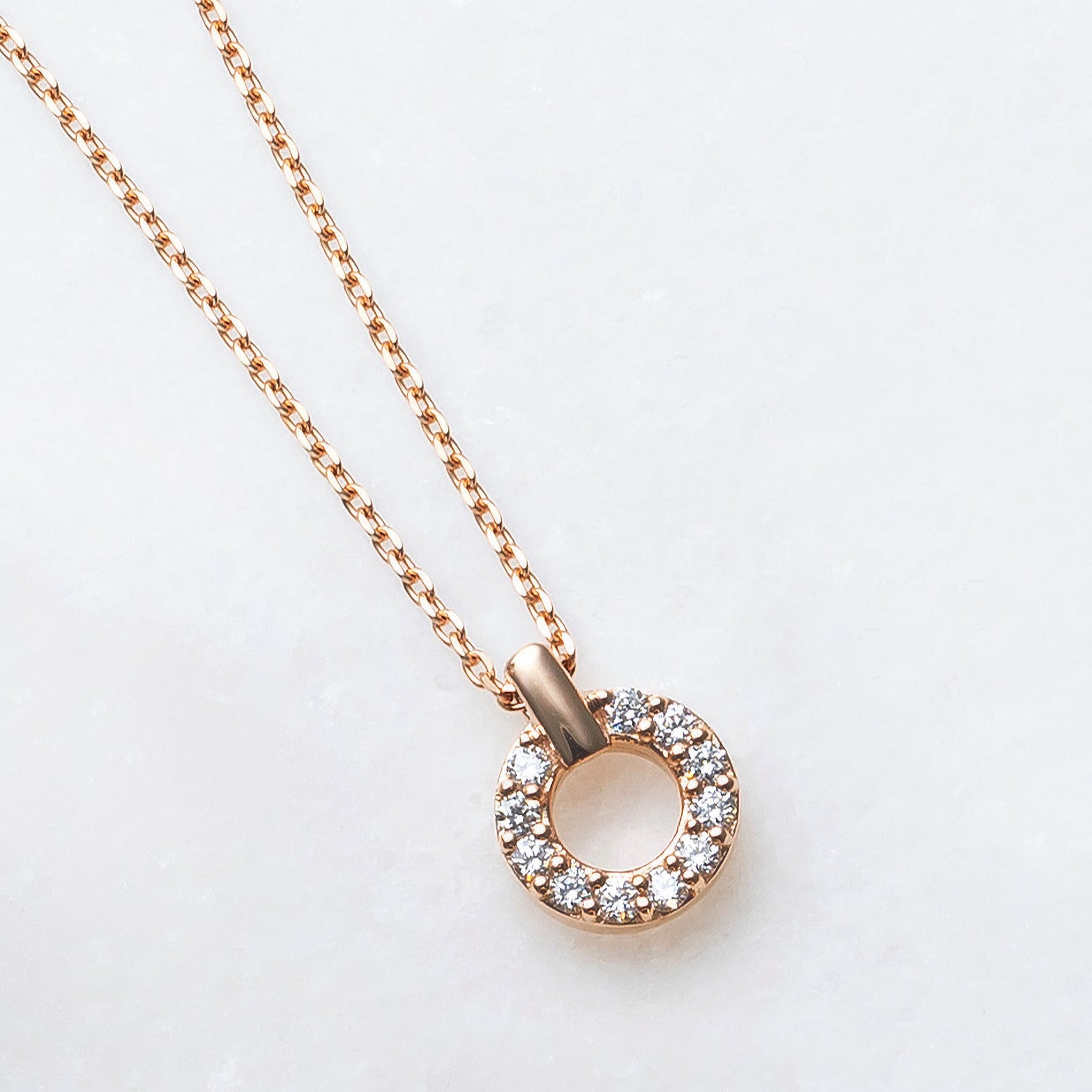 ダイヤモンド K18ネックレス(4月誕生石)《25V02607》