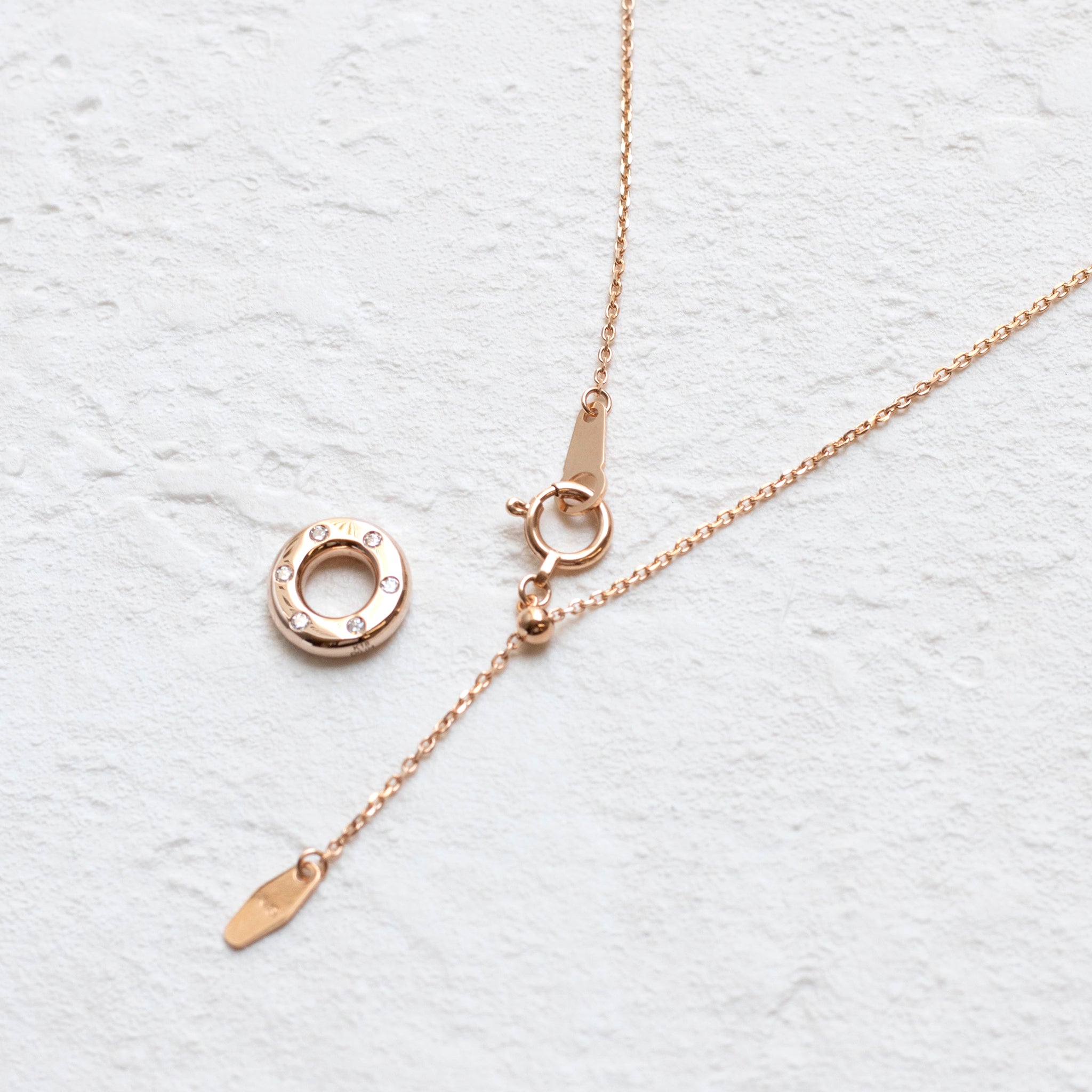 ダイヤモンド K18ネックレス(4月誕生石)《25V02609》