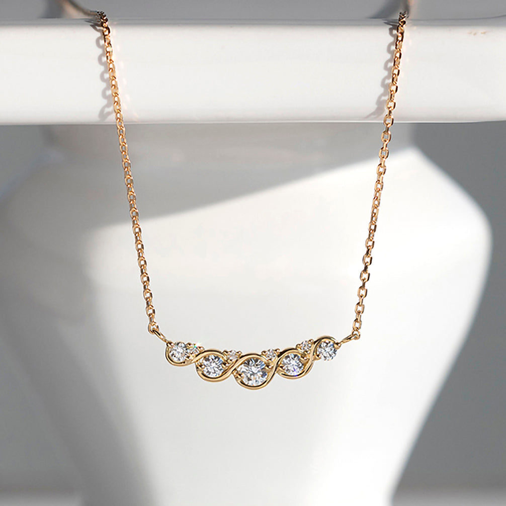 ダイヤモンド K18ネックレス(4月誕生石)《25V02610》