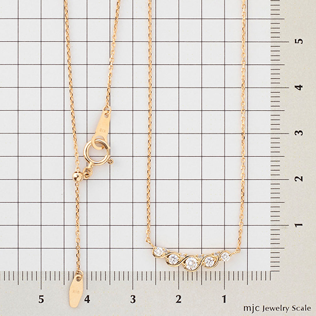 ダイヤモンド K18ネックレス(4月誕生石)《25V02610》