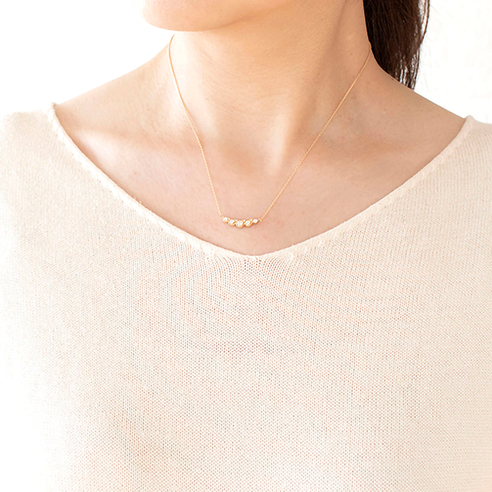 ダイヤモンド K18ネックレス(4月誕生石)《25V02610》