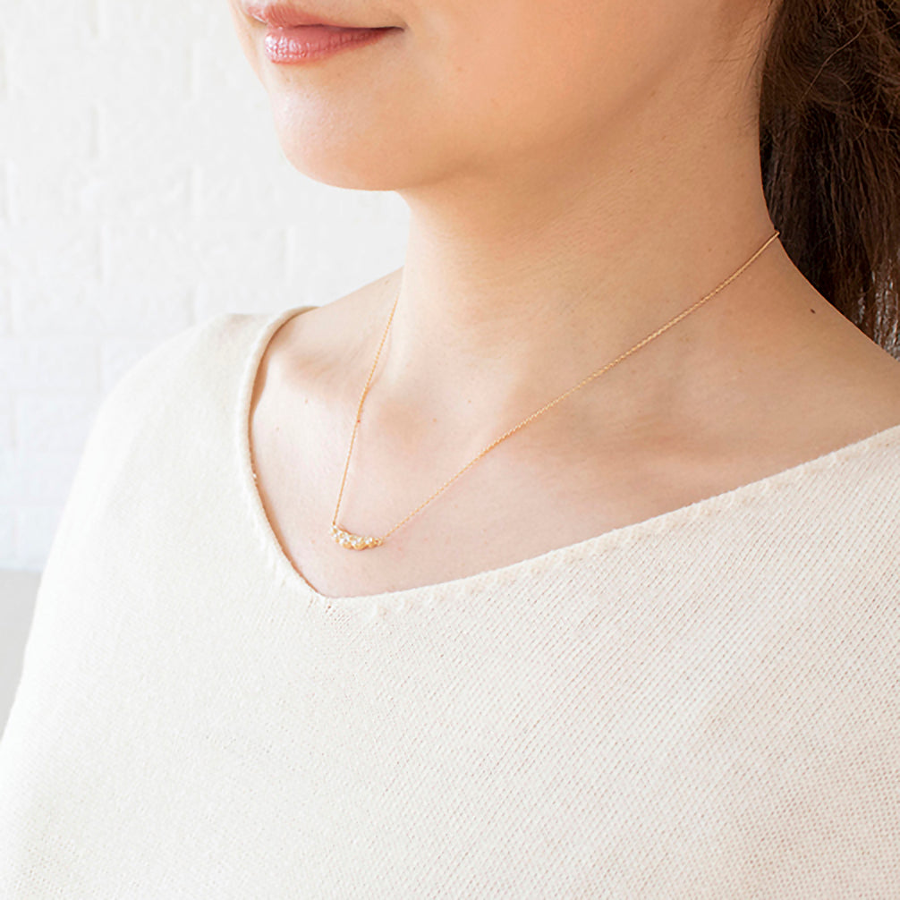 ダイヤモンド K18ネックレス(4月誕生石)《25V02610》