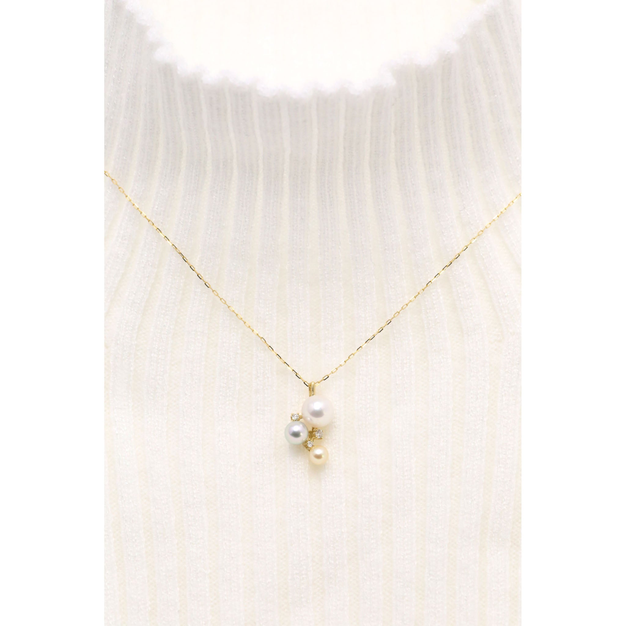 【限定5点】パール/ダイヤモンド K18ネックレス(アコヤ真珠/6月誕生石)《25V02802》