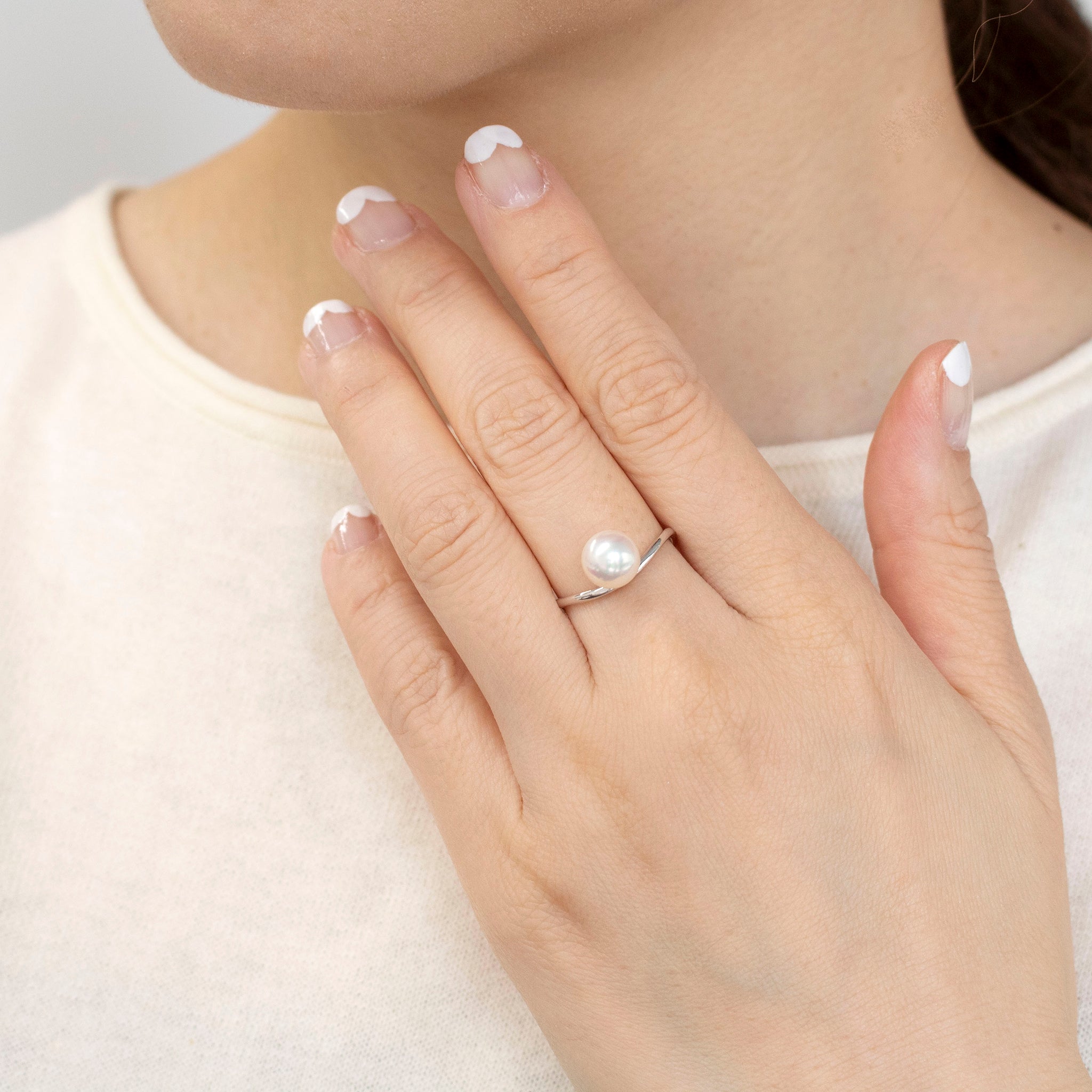 パール K18リング(アコヤ真珠/7mm/6月誕生石)《25V02805》