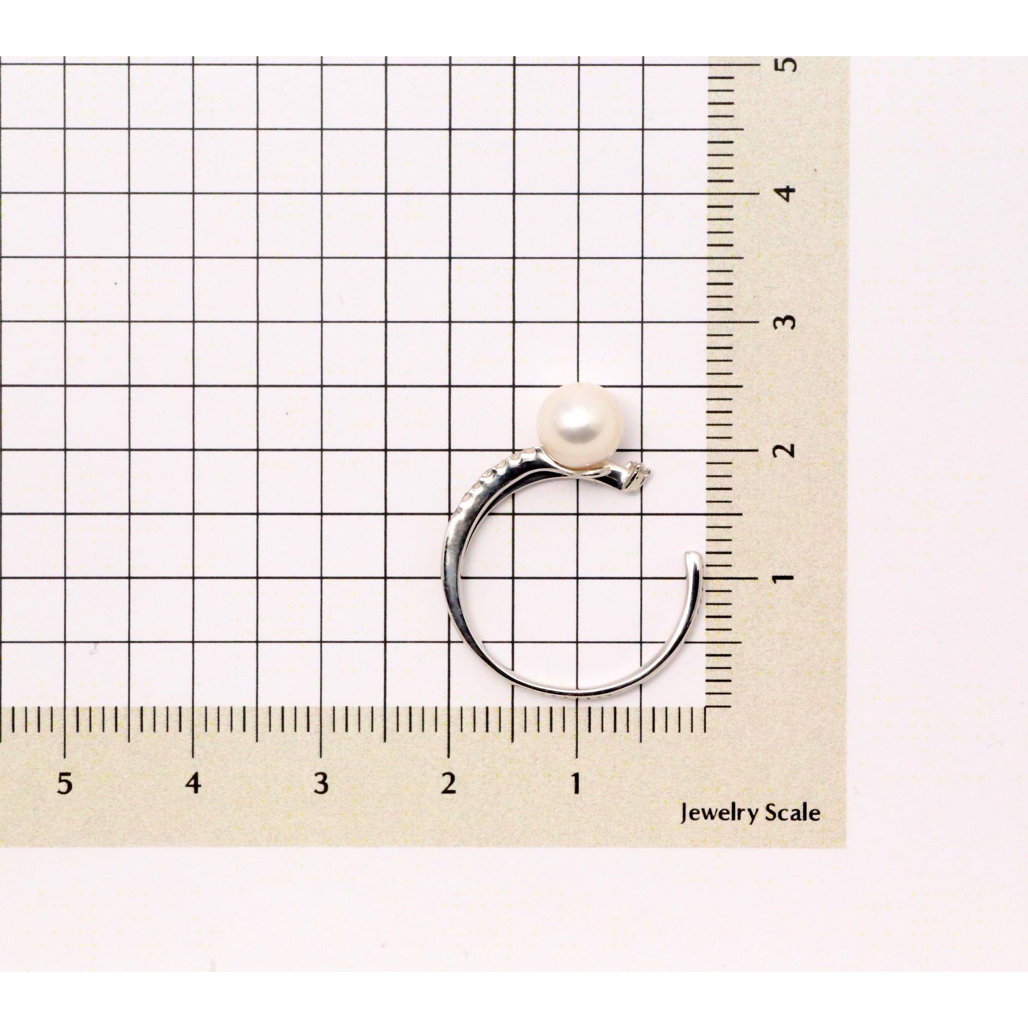 パール/ダイヤモンド プラチナリング(アコヤ真珠/6.5mm/6月誕生石)《25V02904》