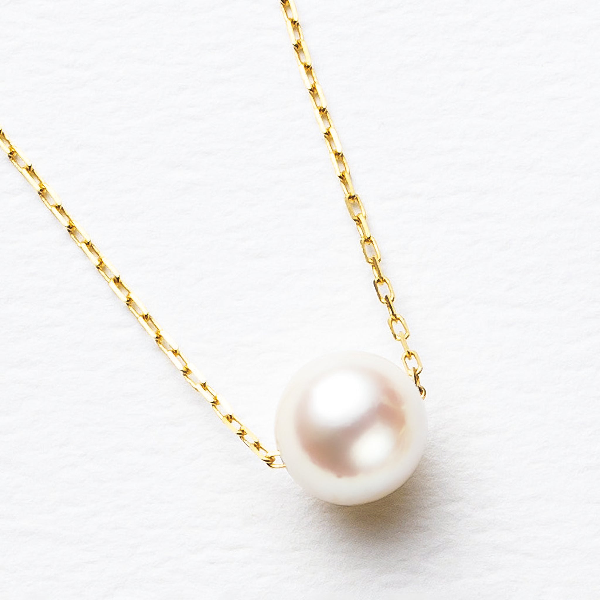 パール K18ネックレス(アコヤ真珠/7mm/6月誕生石)《25V02905》