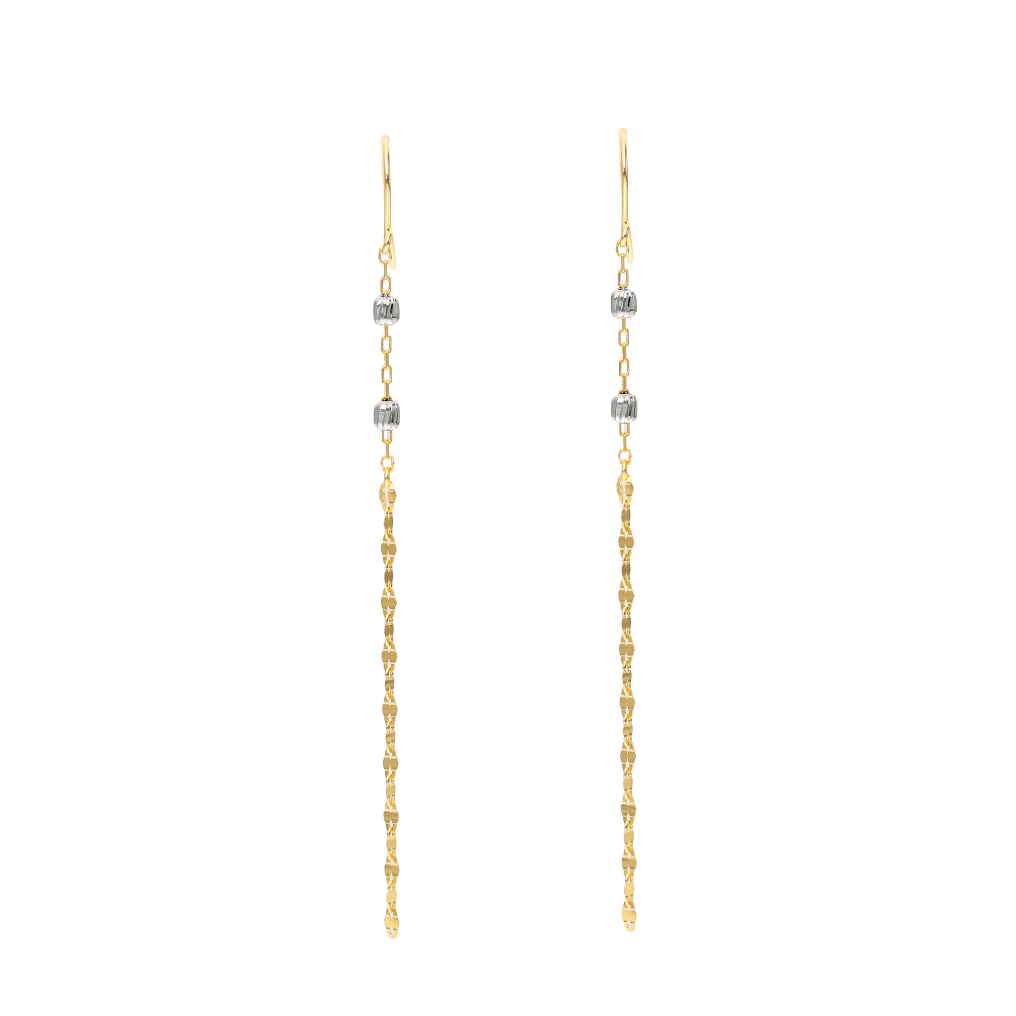 K18/プラチナピアス(コンビカラー)《25V03209》