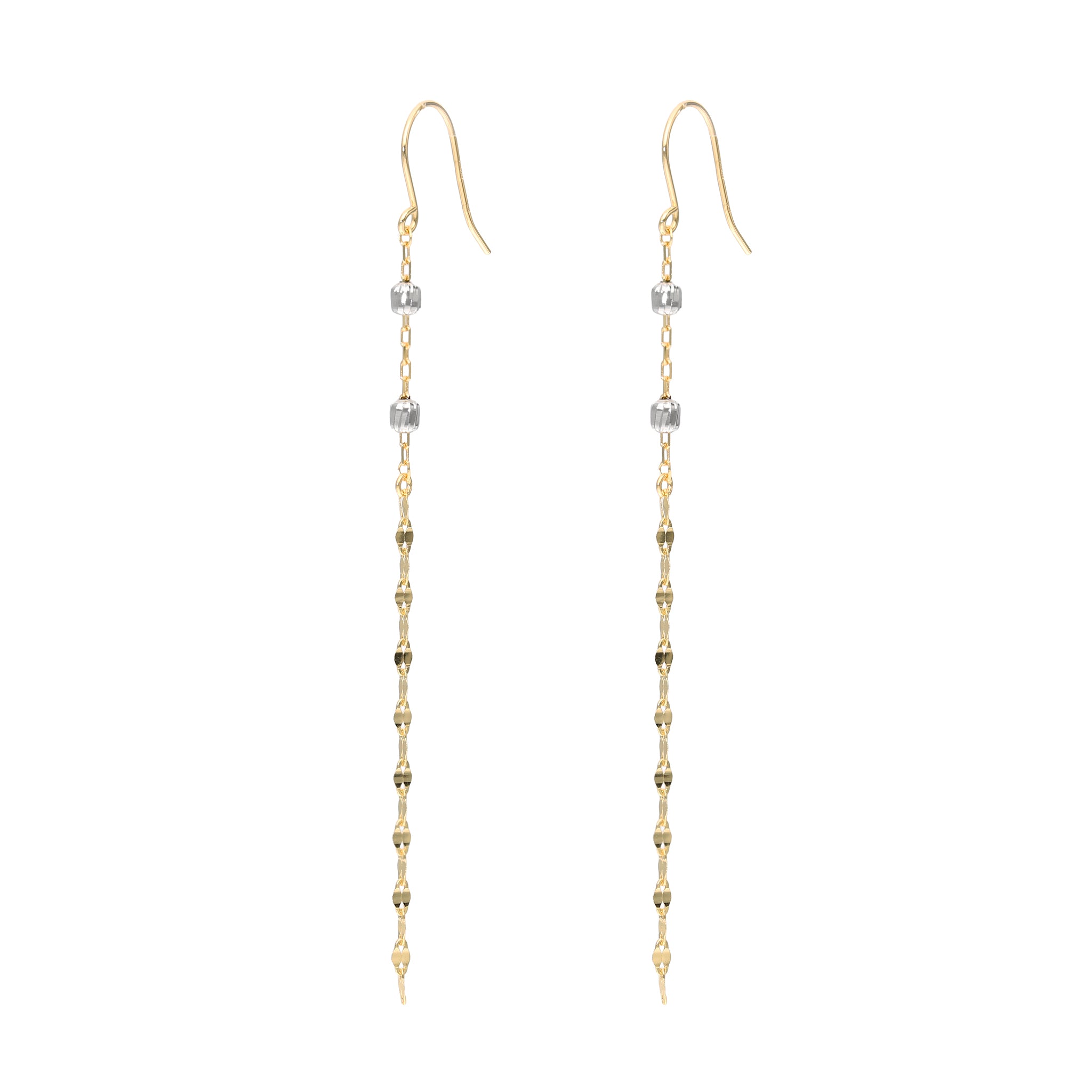 K18/プラチナピアス(コンビカラー)《25V03209》