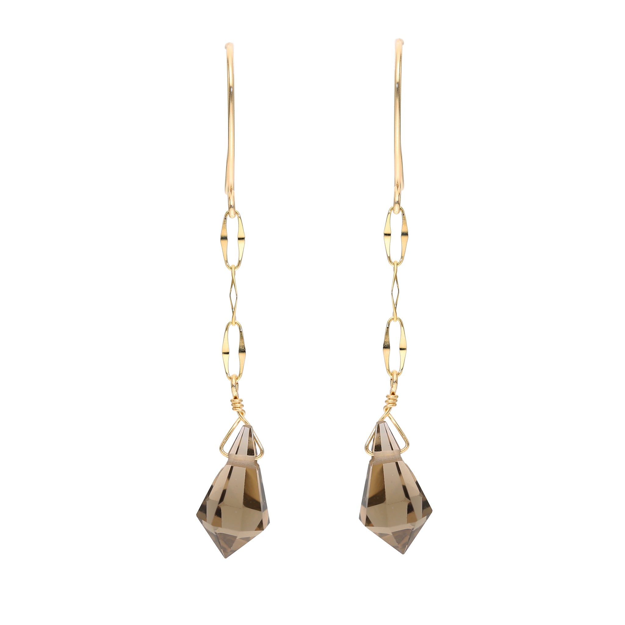 スモーキークォーツ K10ピアス(2.0カラット)《25V03210》