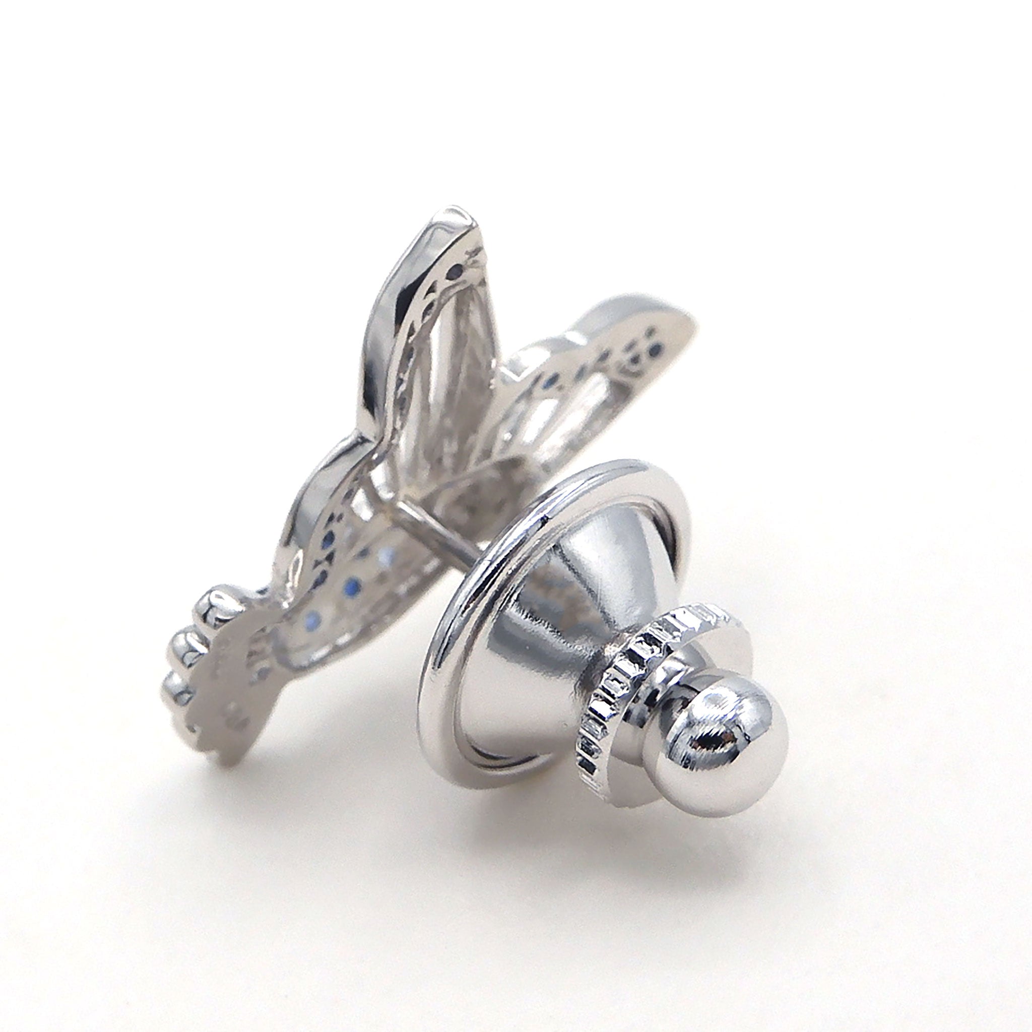 サファイア プラチナブローチ(カワセミモチーフ/9月誕生石)《25V03409》