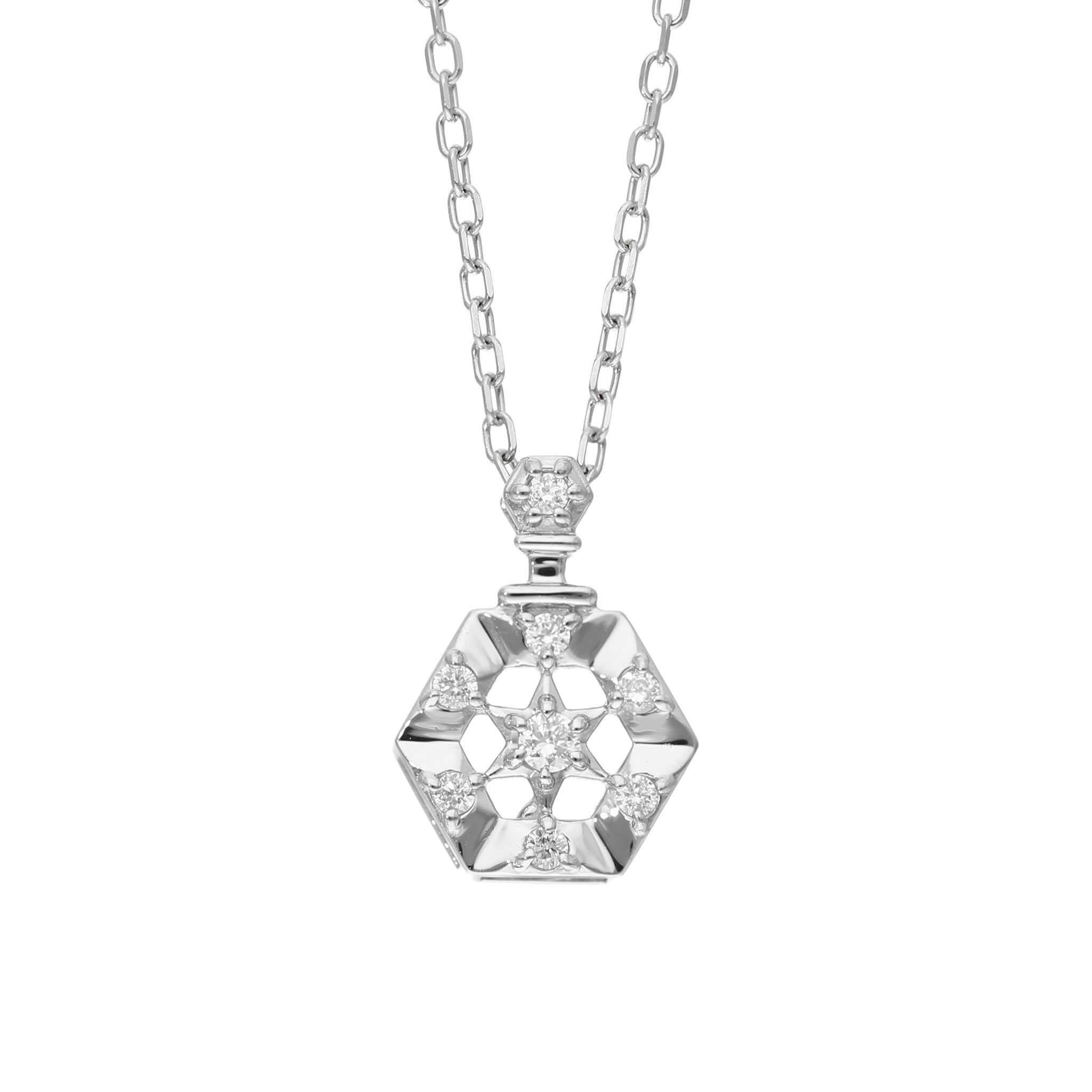 ダイヤモンド プラチナネックレス(4月誕生石)《25V03502》