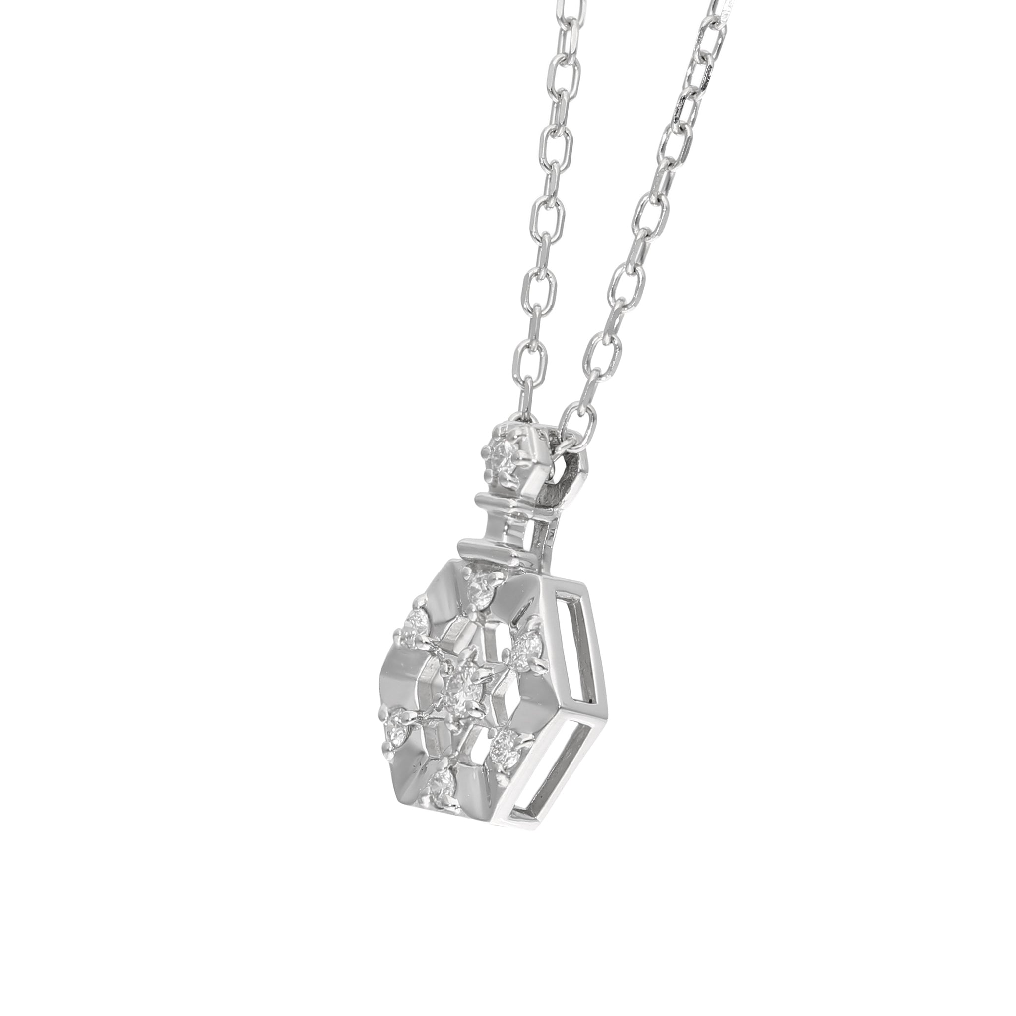 ダイヤモンド プラチナネックレス(4月誕生石)《25V03502》