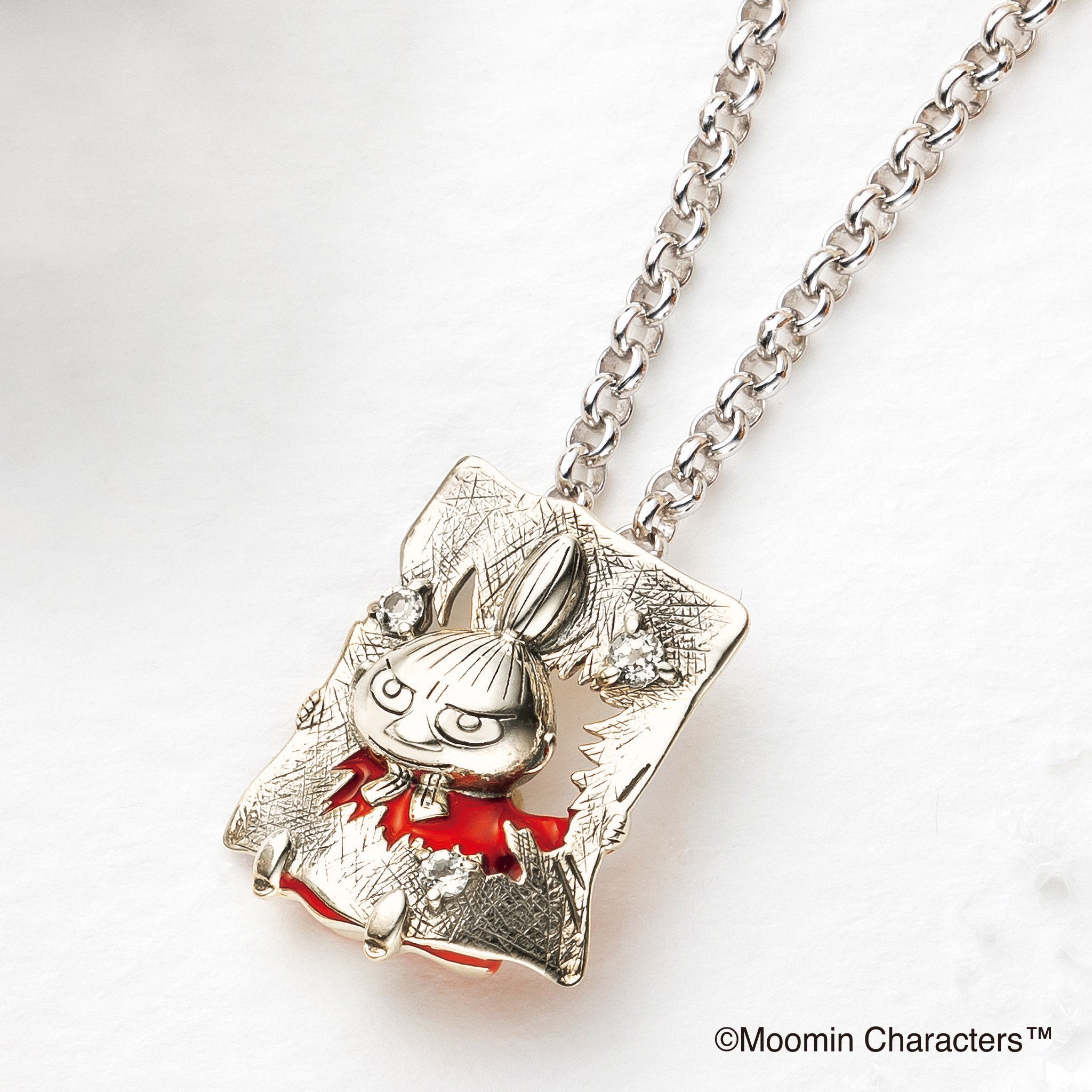 エナメル/ホワイトトパーズ シルバーネックレス(MOOMIN(ムーミン))《25V03603》