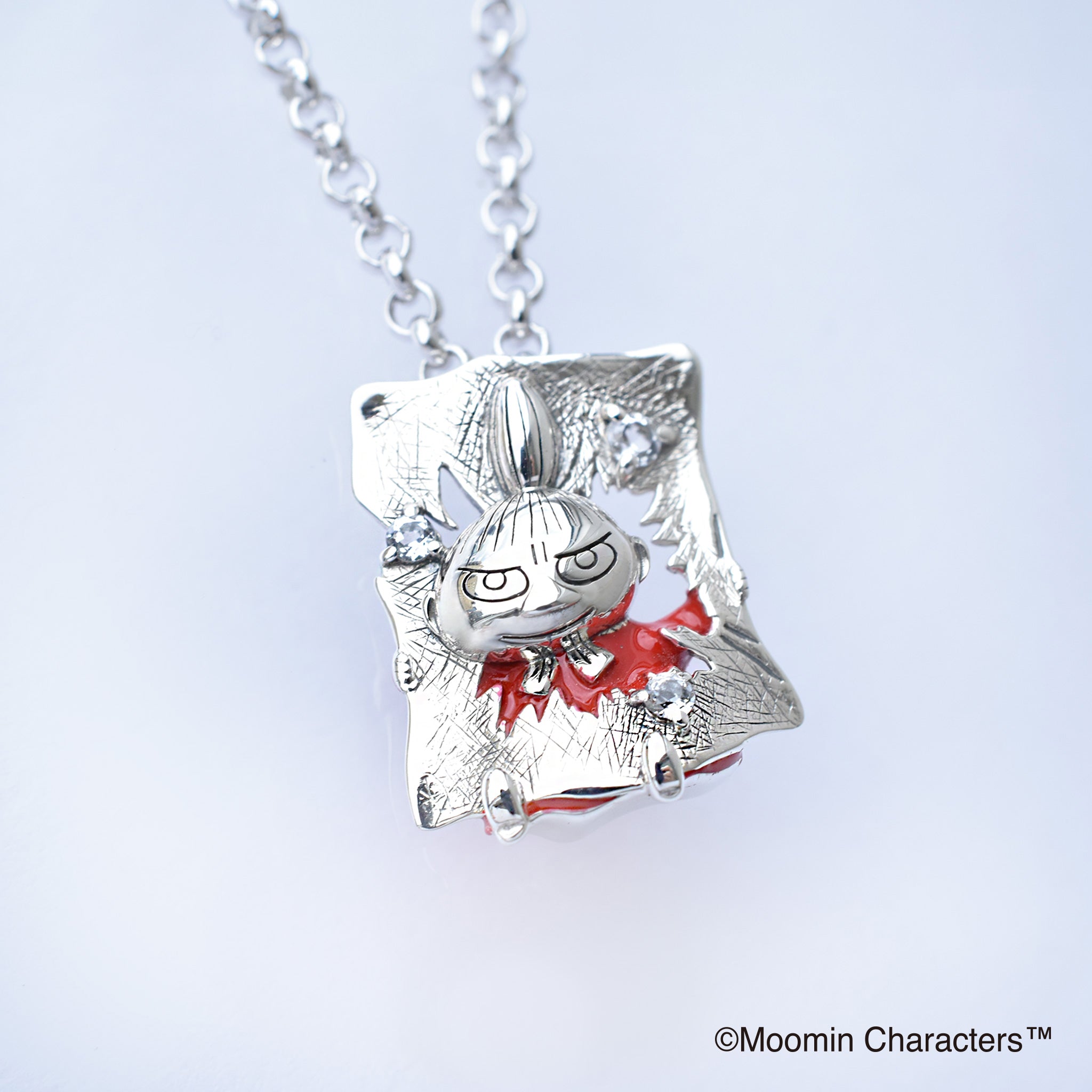 エナメル/ホワイトトパーズ シルバーネックレス(MOOMIN(ムーミン))《25V03603》
