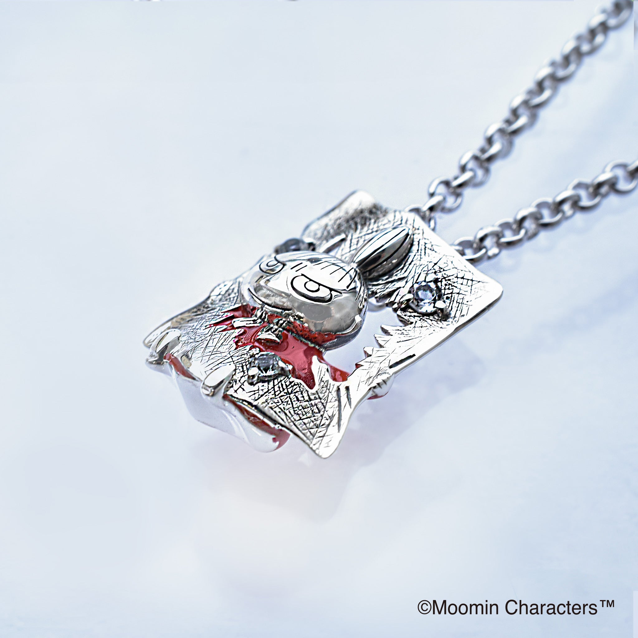 エナメル/ホワイトトパーズ シルバーネックレス(MOOMIN(ムーミン))《25V03603》