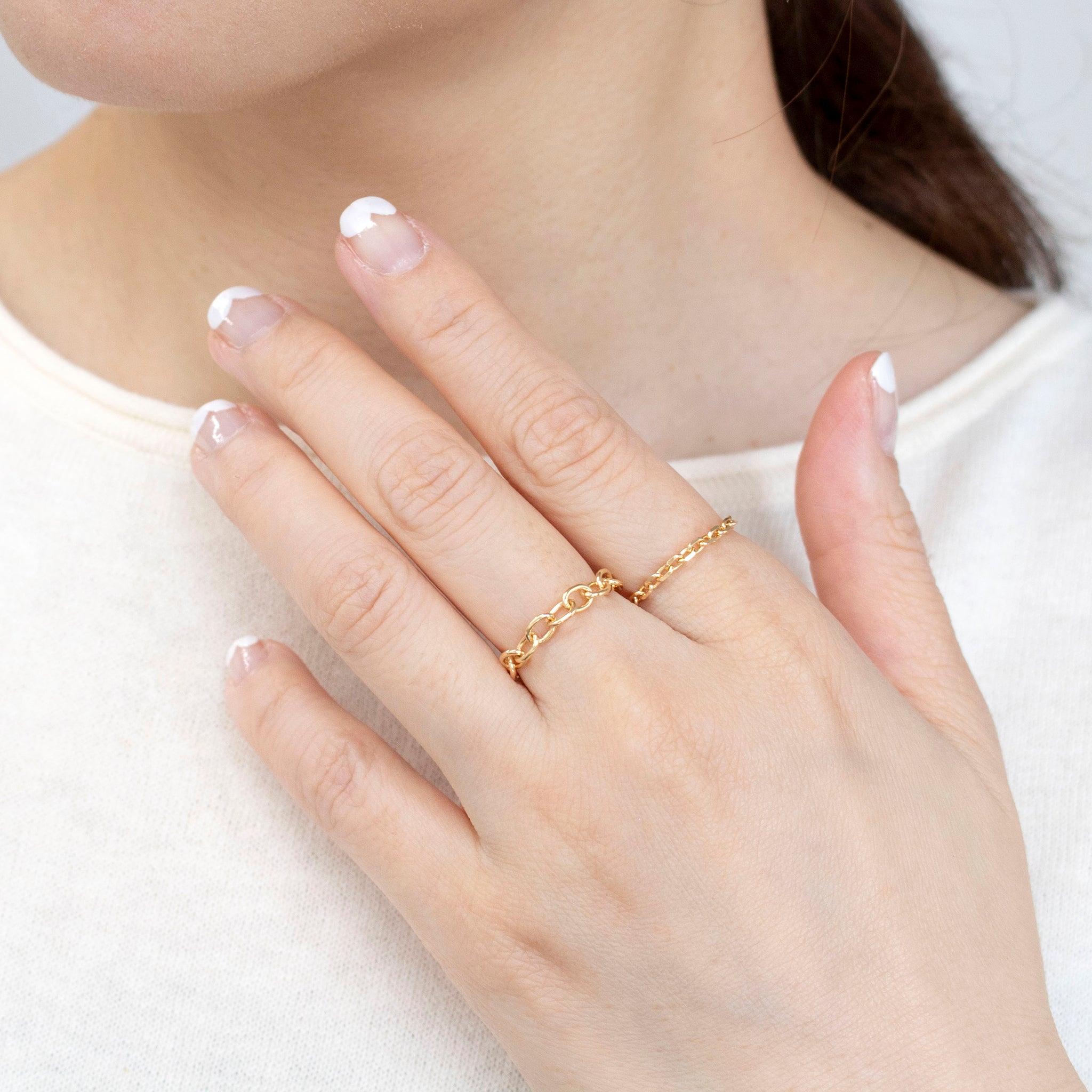 K18リング(チェーンモチーフ)《25V03604》