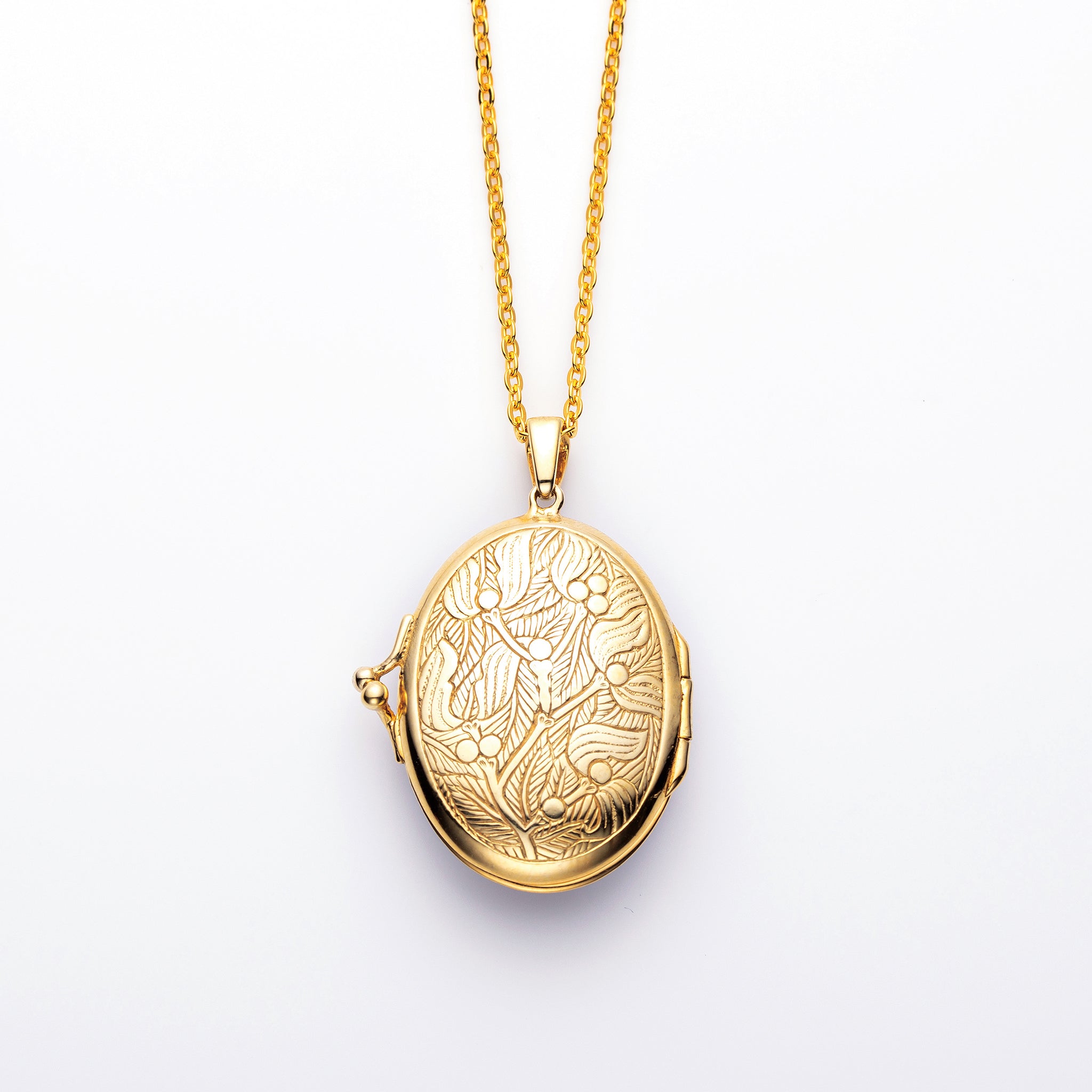 エナメル/パール シルバーネックレス(淡水真珠/ロケット/ロング/60cm)《25V03803》