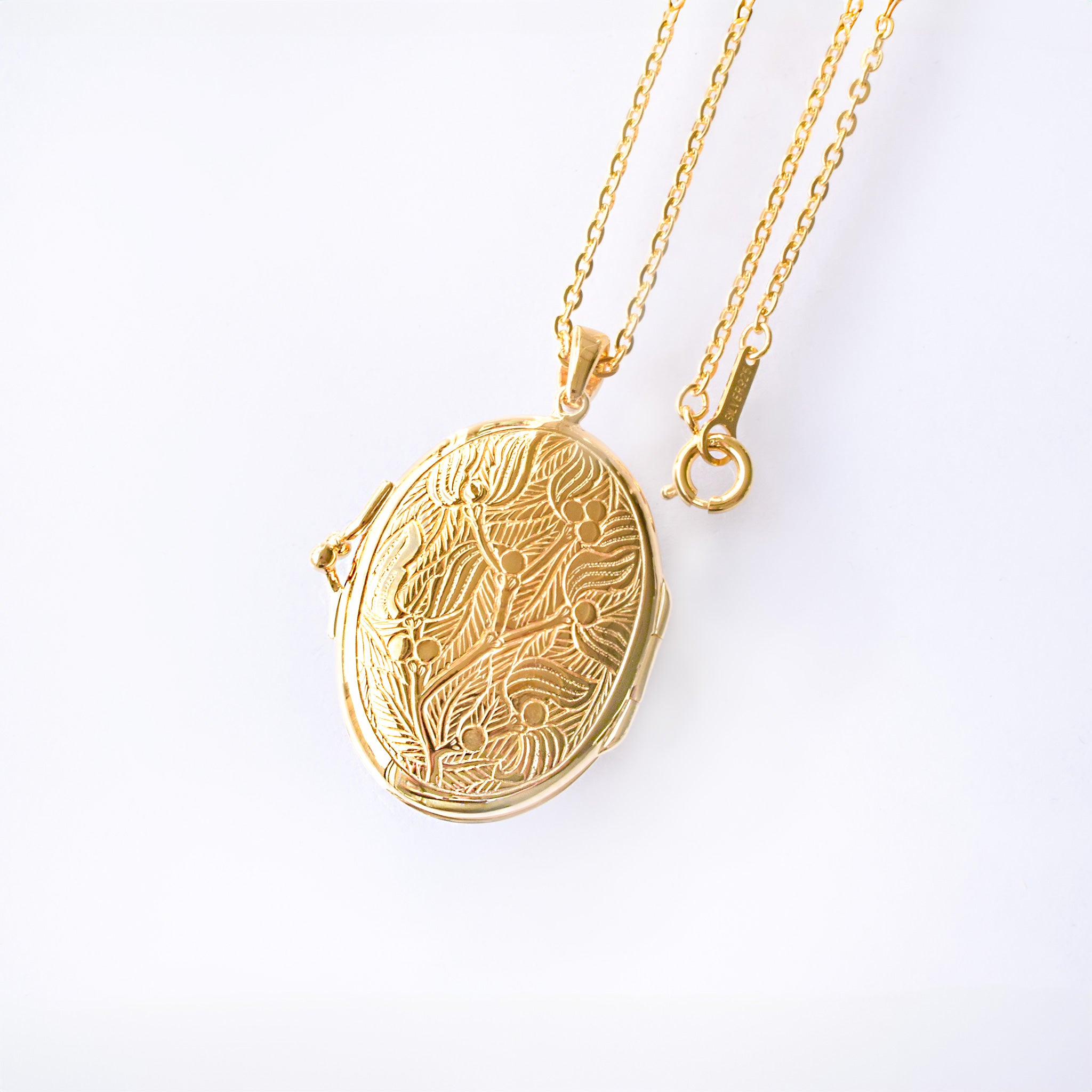 エナメル/パール シルバーネックレス(淡水真珠/ロケット/ロング/60cm)《25V03803》