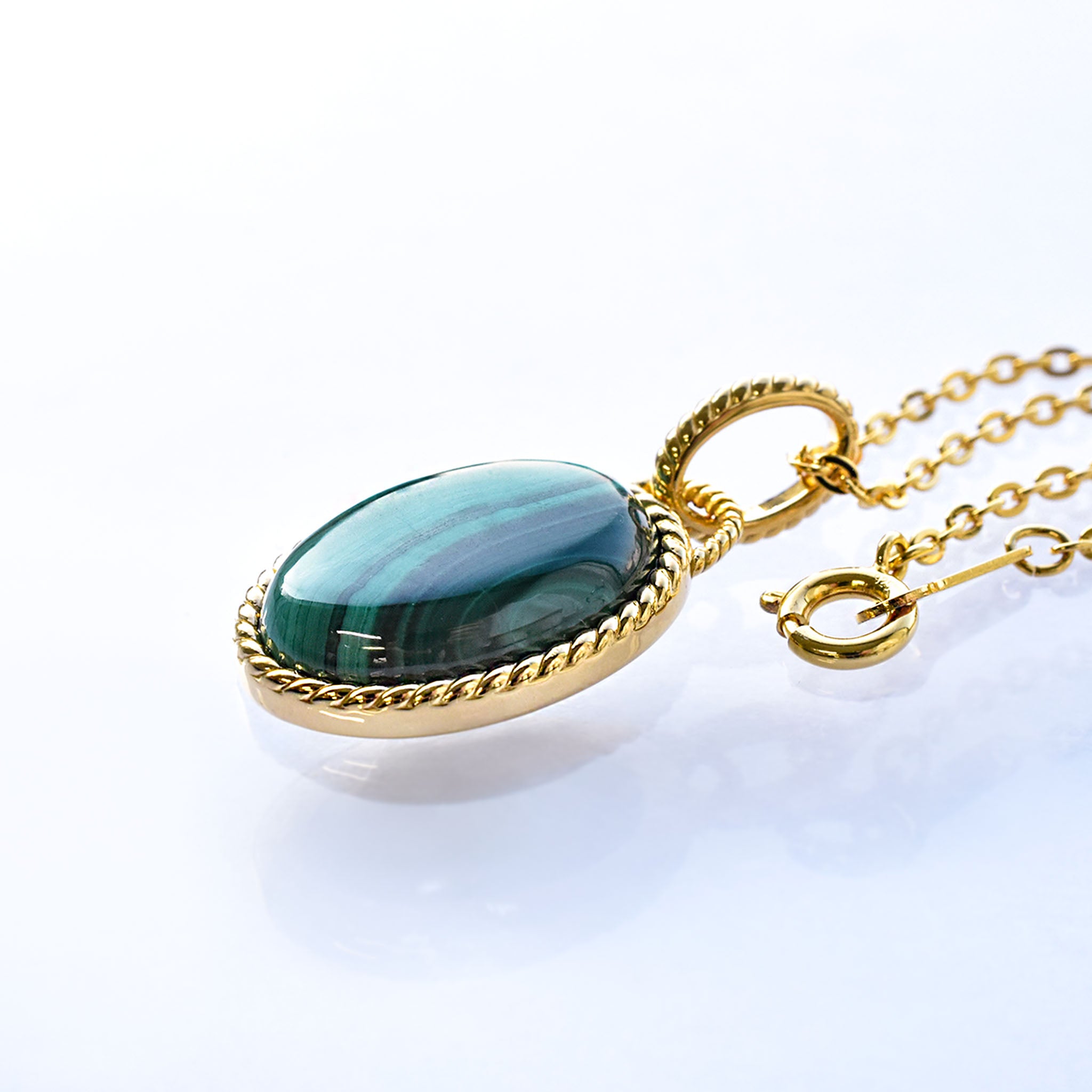 マラカイト シルバーネックレス(ロング/60cm)《25V03810》