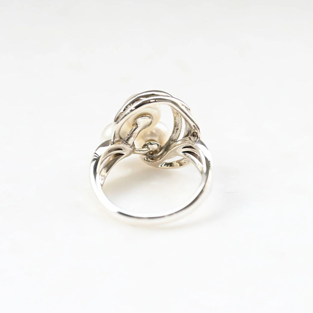 パール シルバーリング(淡水真珠/6月誕生石)《25V03811》