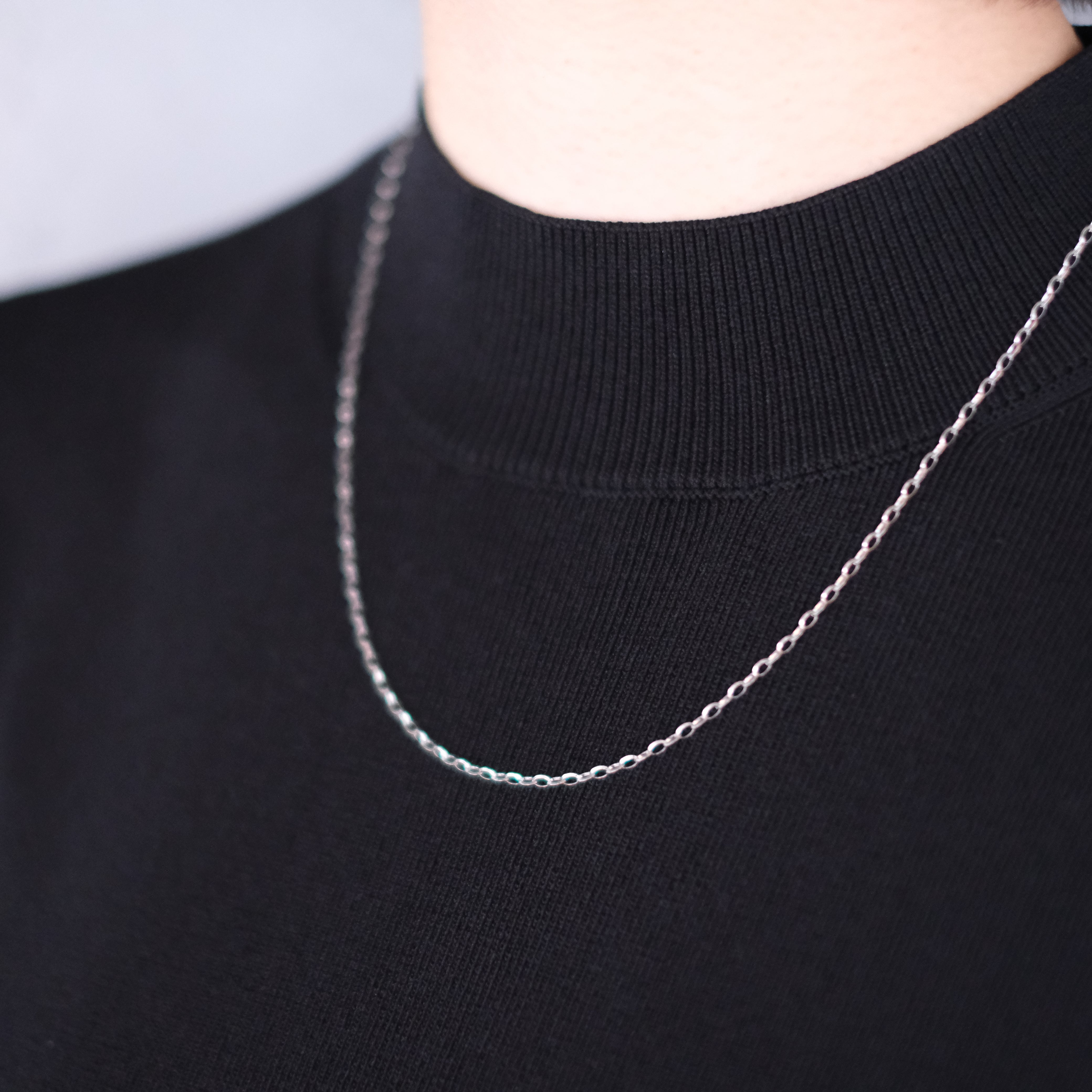 プラチナネックレス(アズキチェーン/幅1.9mm/50cm)《25V03907》