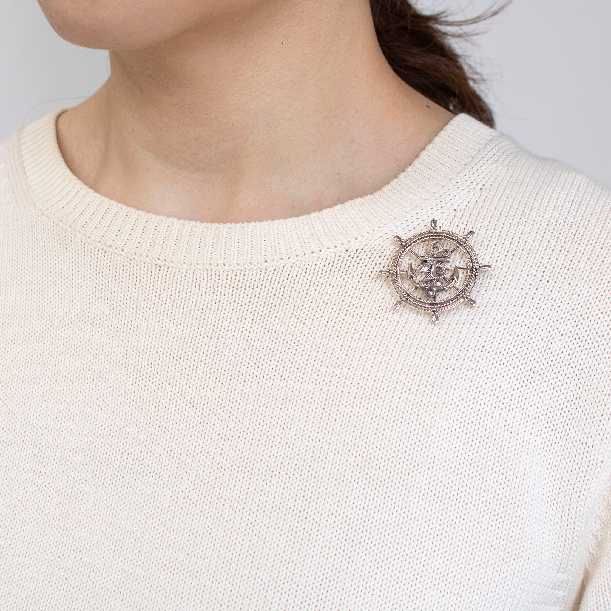 マルカジット シルバーブローチ兼ペンダントトップ(アンカー(錨)モチーフ)《25V03910》