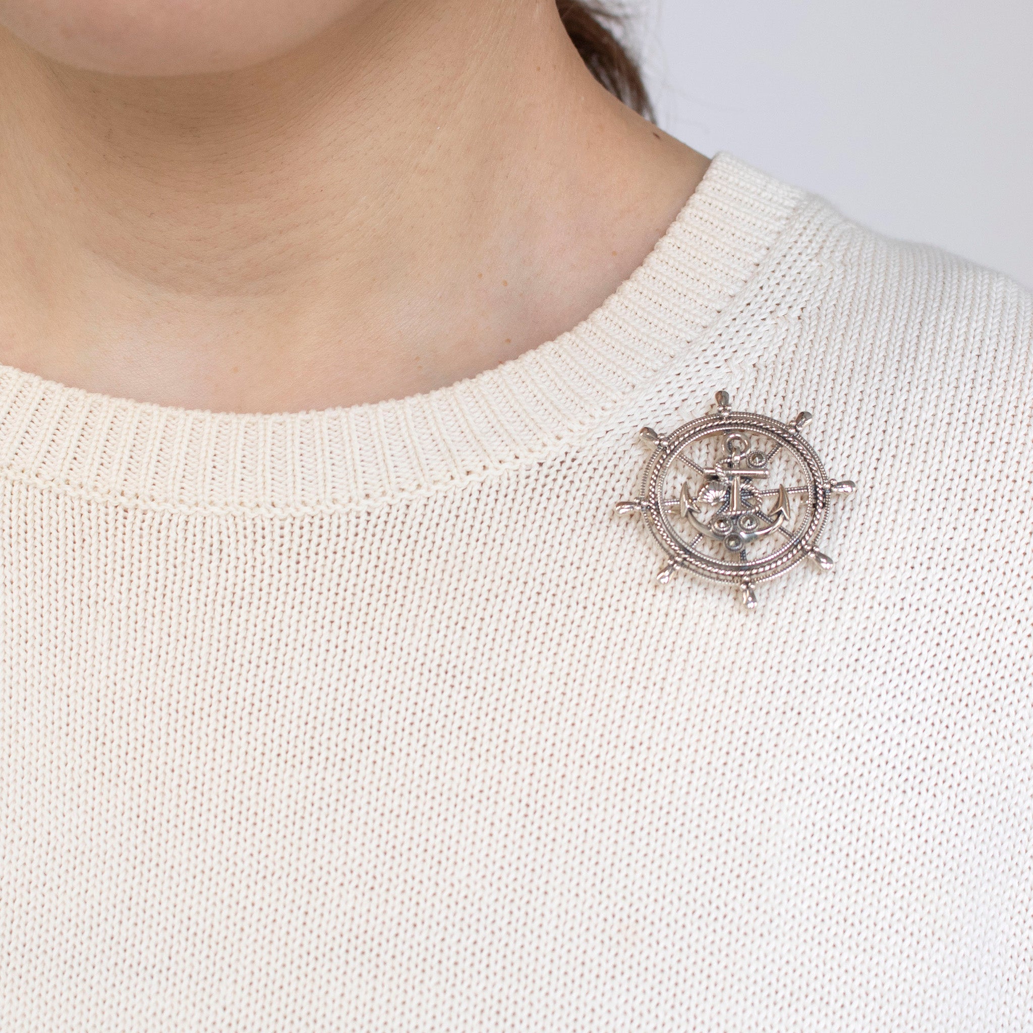 マルカジット シルバーブローチ兼ペンダントトップ(アンカー(錨)モチーフ)《25V03910》