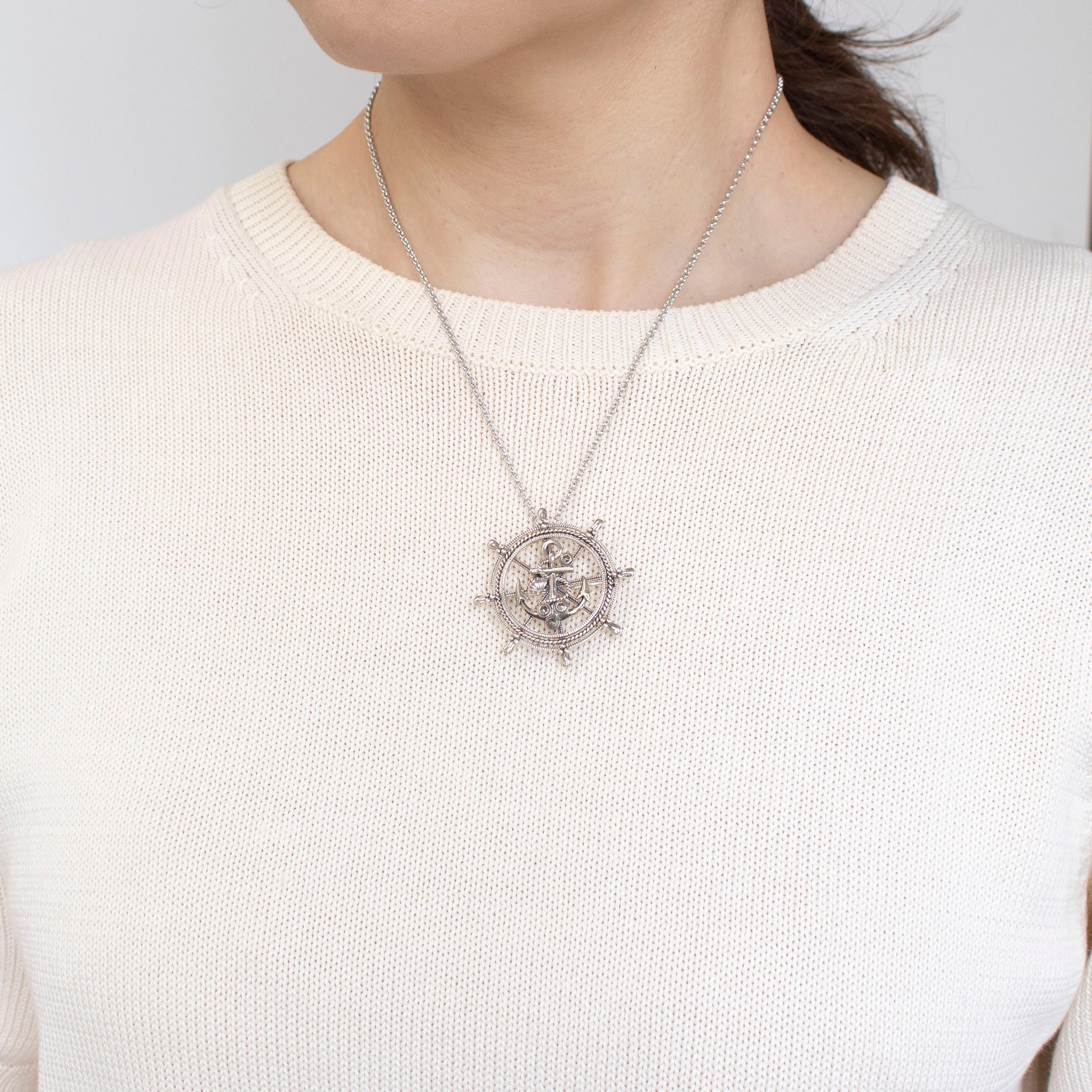 マルカジット シルバーブローチ兼ペンダントトップ(アンカー(錨)モチーフ)《25V03910》