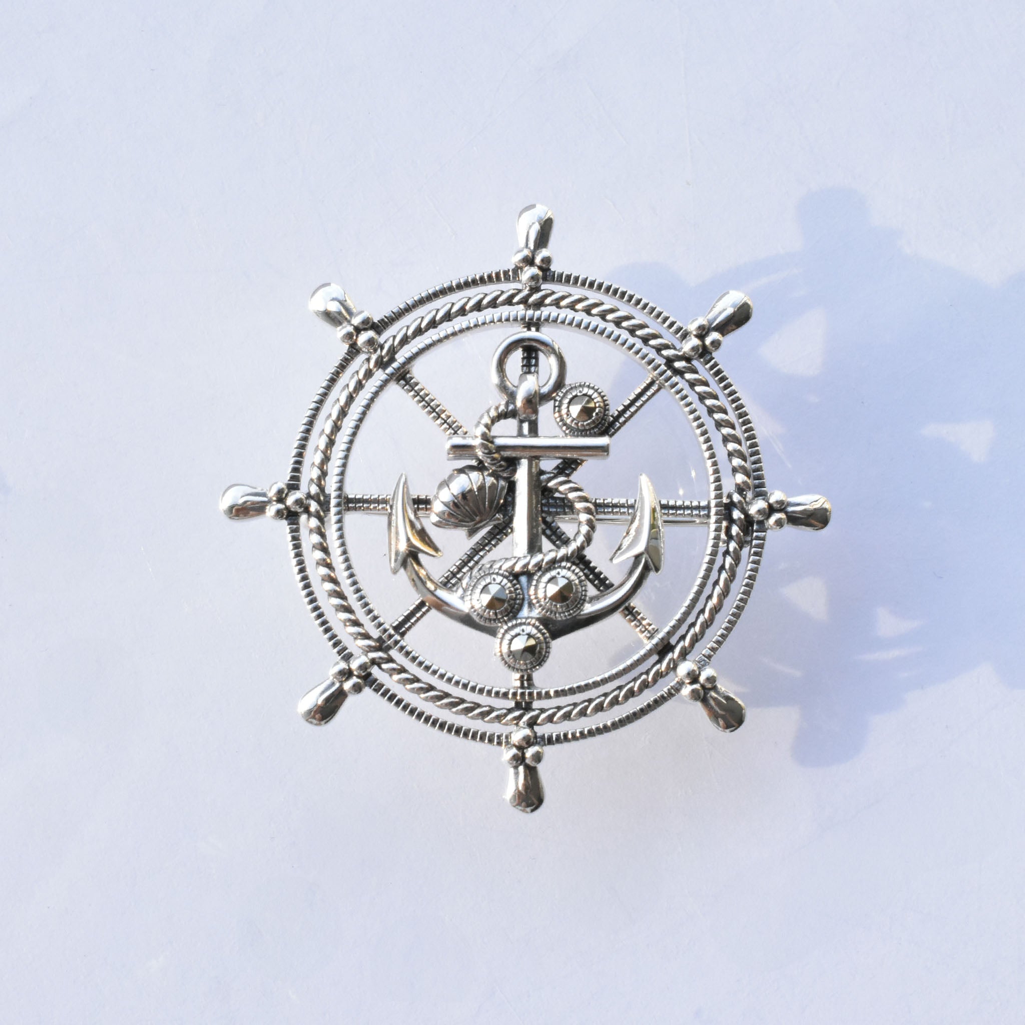 マルカジット シルバーブローチ兼ペンダントトップ(アンカー(錨)モチーフ)《25V03910》