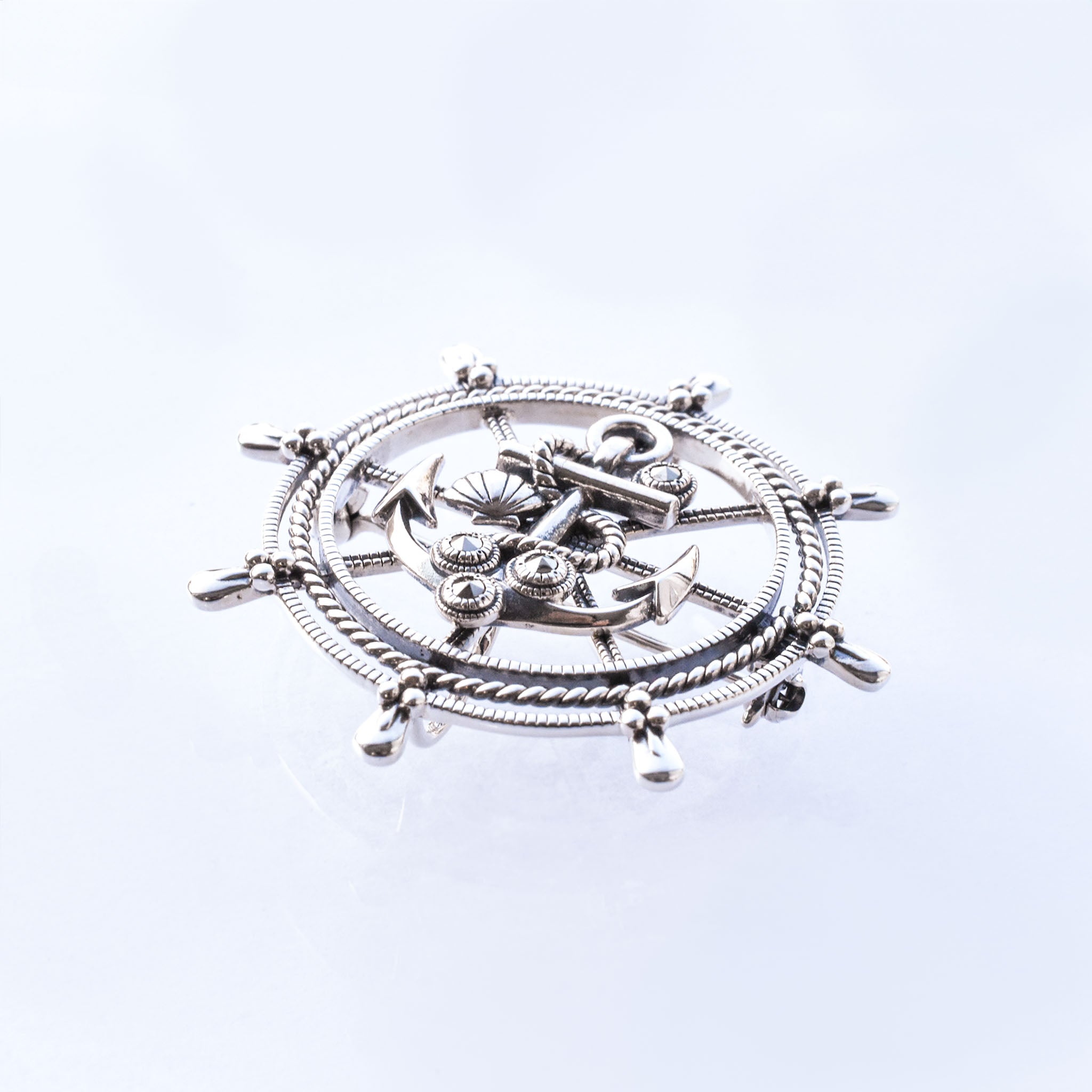 マルカジット シルバーブローチ兼ペンダントトップ(アンカー(錨)モチーフ)《25V03910》