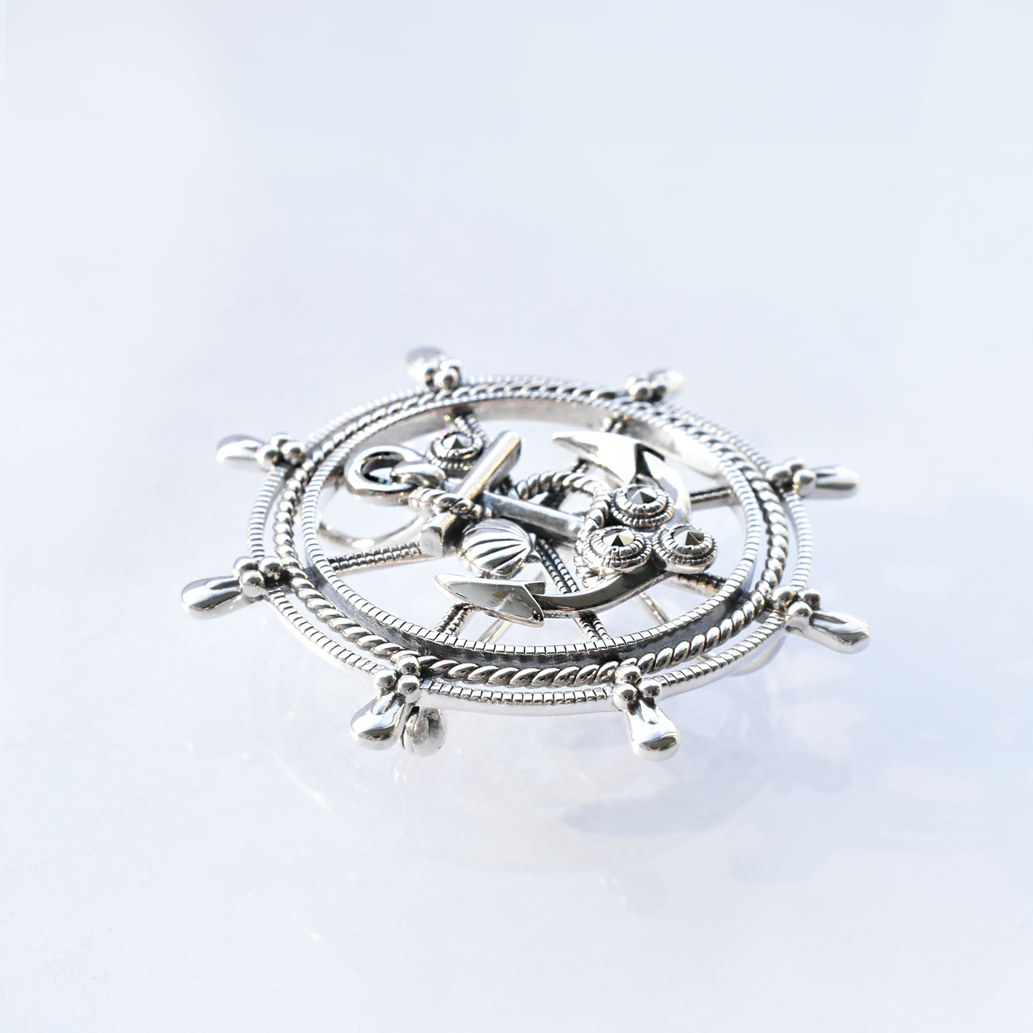 マルカジット シルバーブローチ兼ペンダントトップ(アンカー(錨)モチーフ)《25V03910》