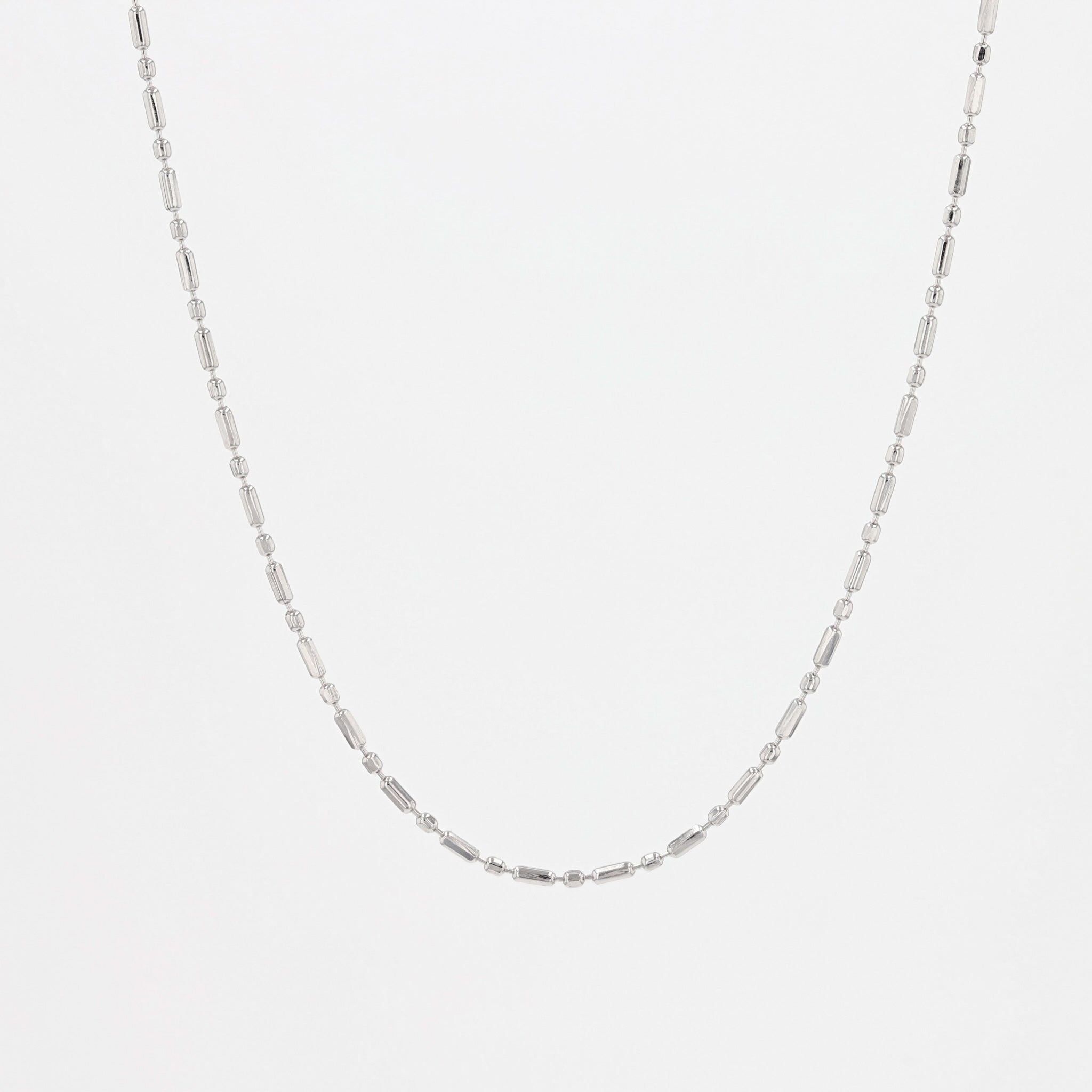 プラチナチェーンネックレス(ショート&ロング/幅0.8mm/45cm/フリーアジャスター/「楽わ」付き)《25V04007》