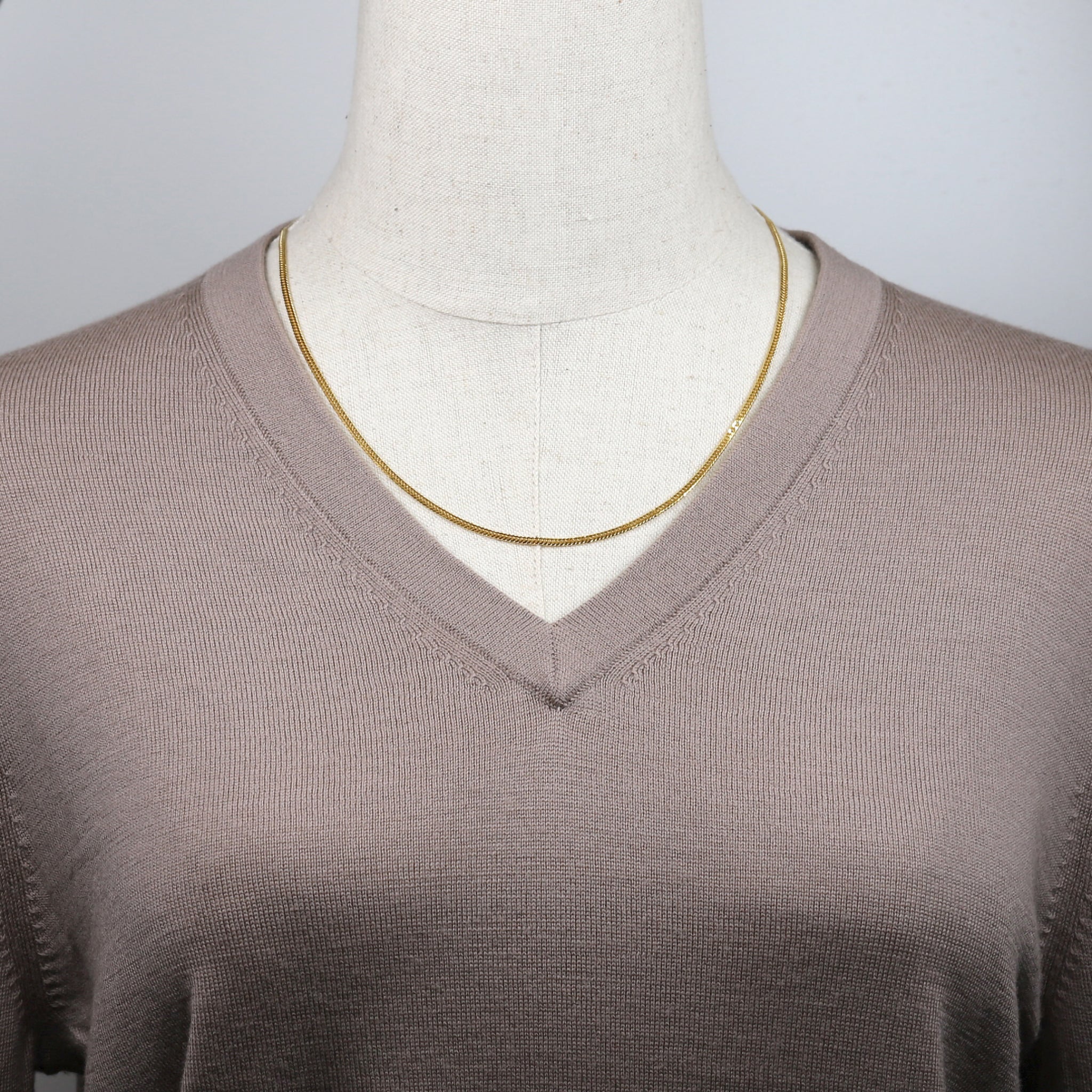 K24ネックレス(純金/喜平ダブル6面カット/造幣局品位刻印付/50cm/10g)《25V04102》