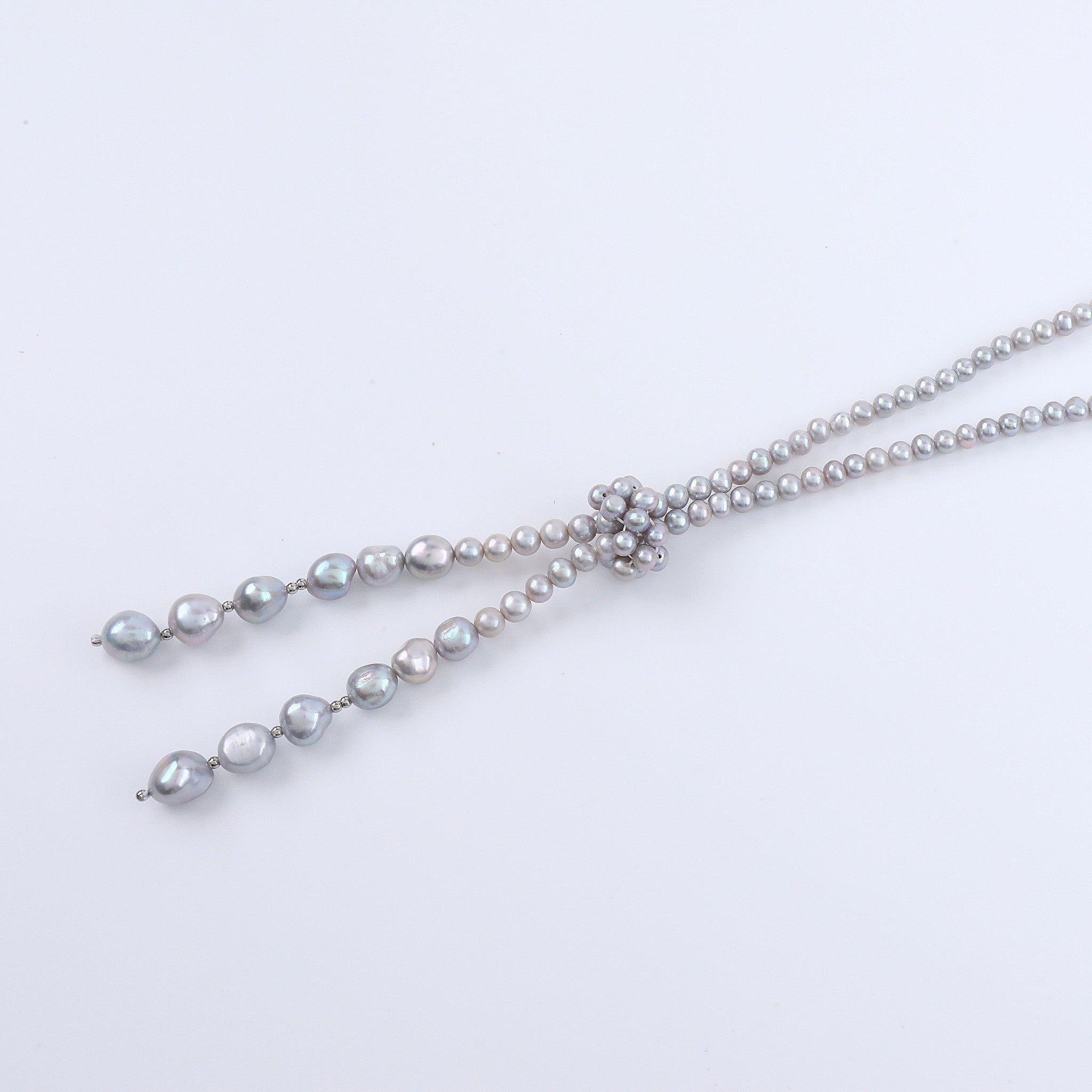 【限定40点】パール ネックレス(淡水真珠/淡水パールパーツ付/ロング/90cm/6月誕生石)《25V04702》